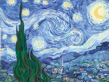 Ravensburger Malen nach Zahlen CreArt, ART Collection, Starry Night (Van Gogh), Made in Europe; FSC® - schützt Wald - weltweit
