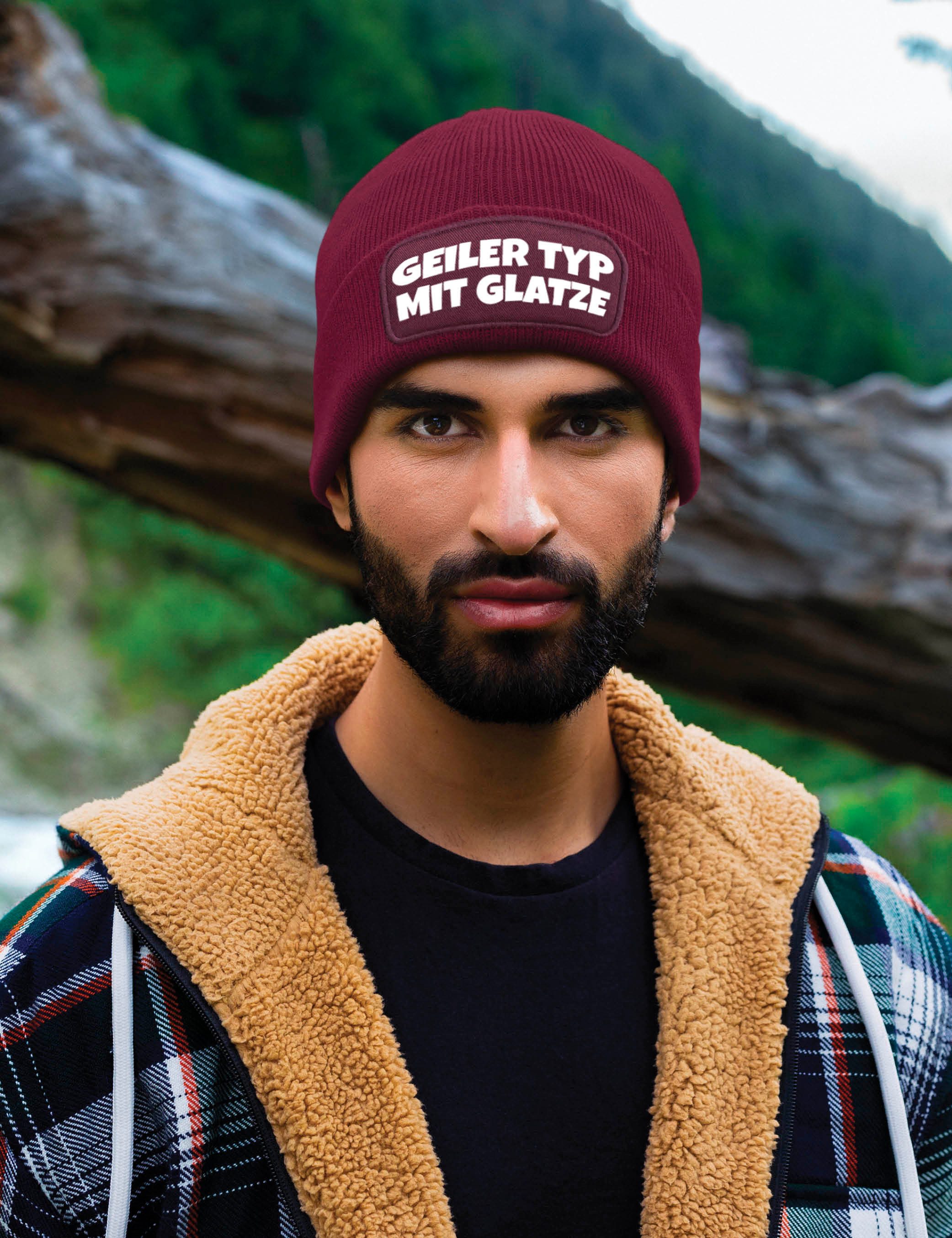 Youth Designz Beanie Herren & Damen unisex Mütze Beanie "Glatze" Print Statement Geschenk mit lustigen und stylischen Aufdruck für Männer und Frauen