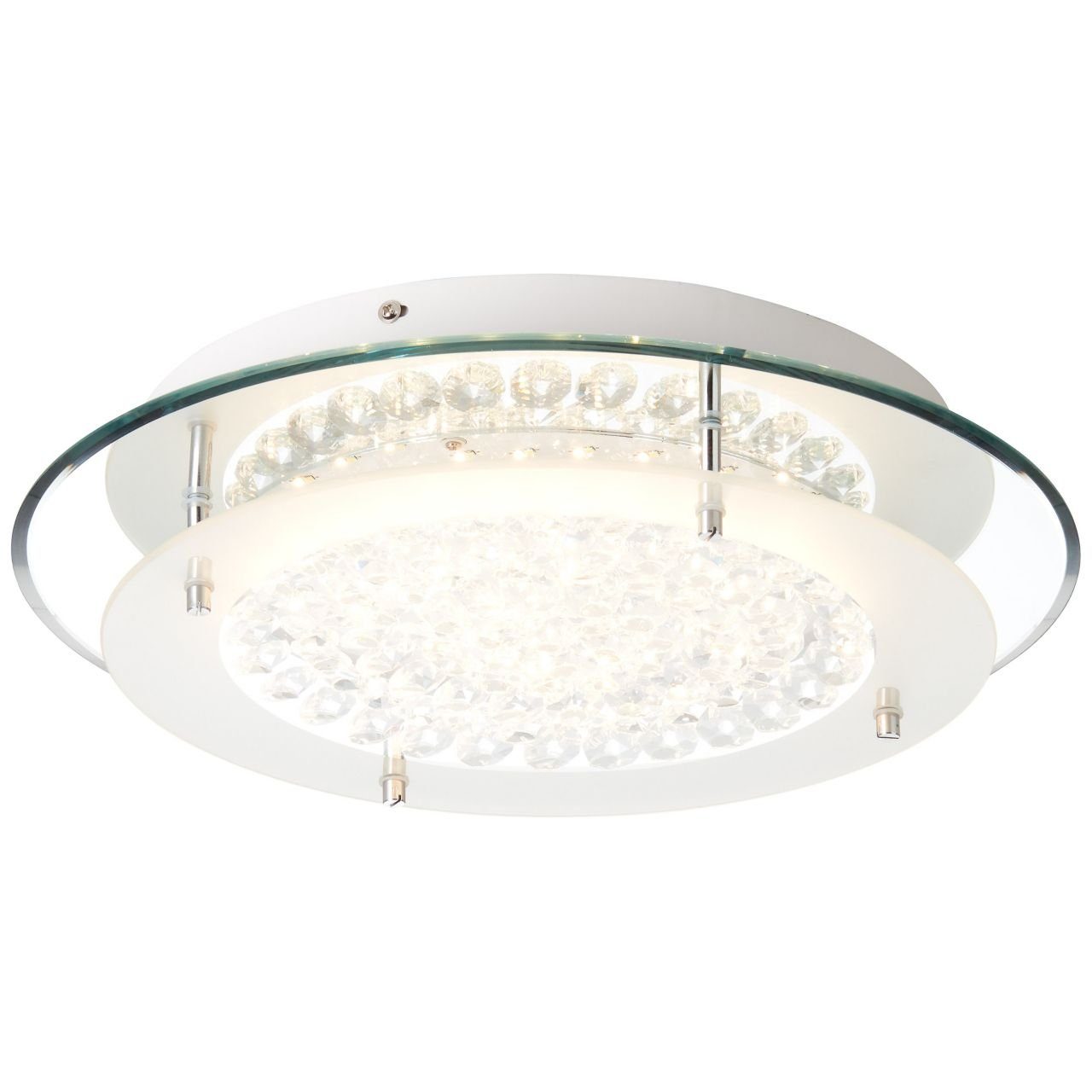 und Brelight LED 3000-6500K, Deckenleuchte Wand- Jolene Brilliant Deckenleuchte Lampe chrom/transpare Jolene, 36cm