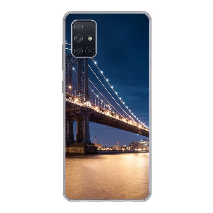 MuchoWow Handyhülle New York - Manhattan - Mond Phone Case Handyhülle Samsung Galaxy A71 Silikon Schutzhülle