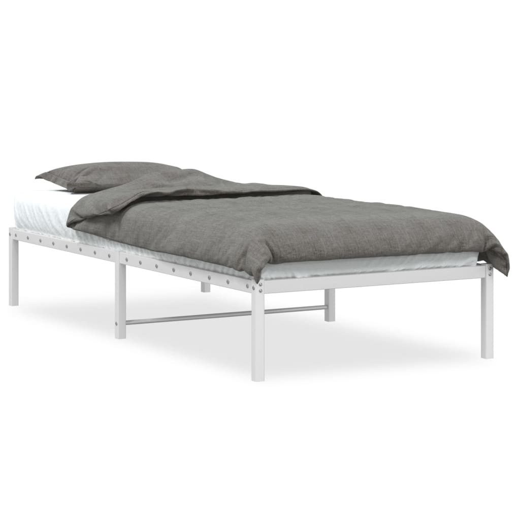 vidaXL Bett Bettgestell Metall Weiß 90x200 günstig online kaufen