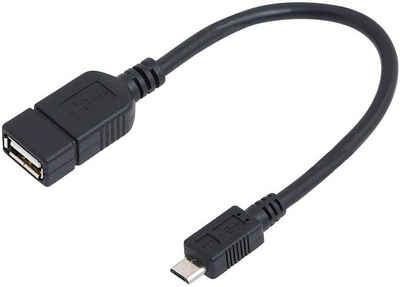 Logitech LogiLink AA0035 USB 2.0 OTG (On-The-Go) Adapterkabel für schnelle USB-Kabel