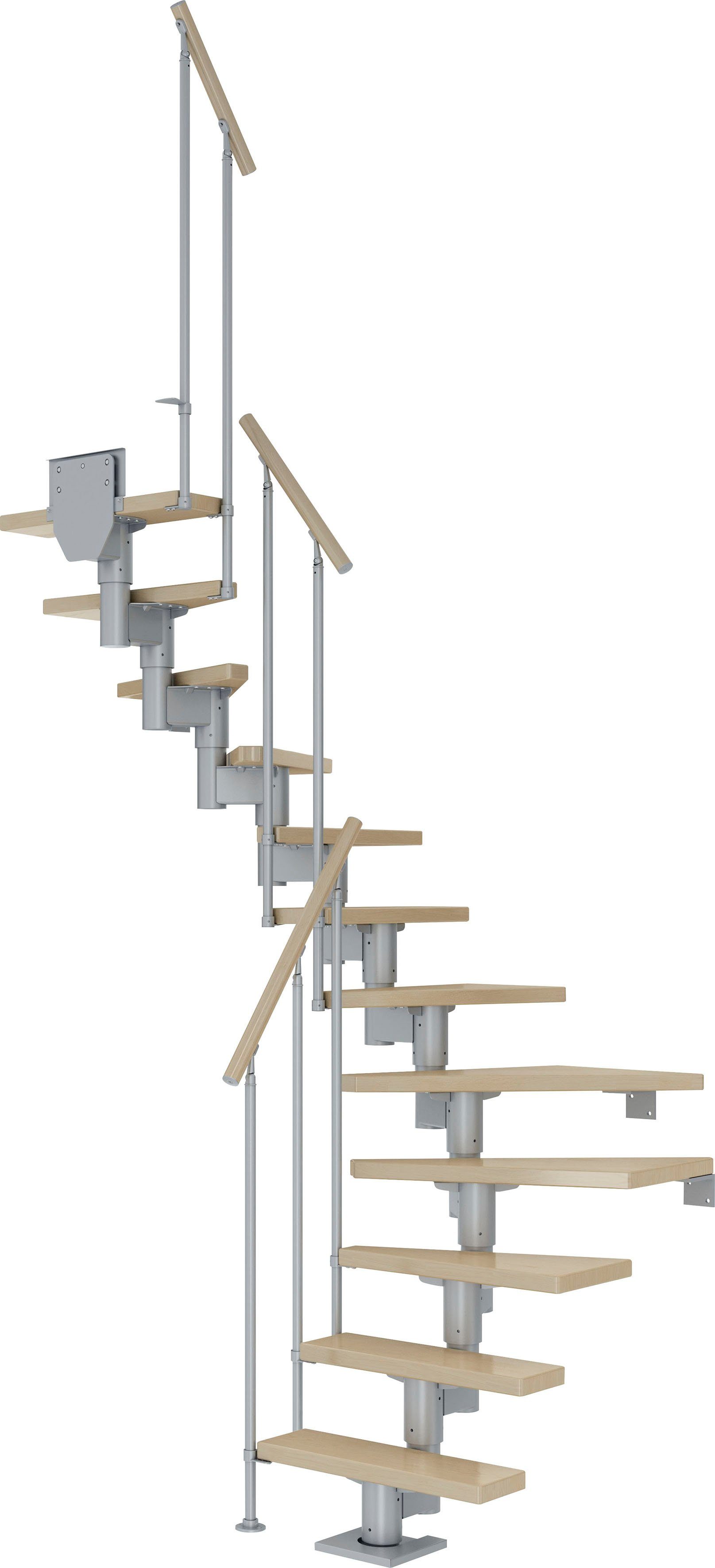 Dolle Mittelholmtreppe Dublin, Ahorn/Metall offen, Geschosshöhen cm, 315 bis für Stufen