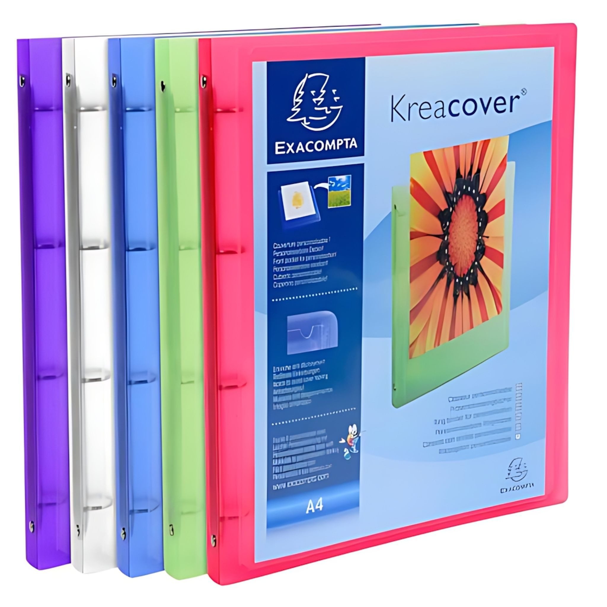 EXACOMPTA Ringbuchmappe Exacompta Ringbuch A4 4R 15mm KC Chroma sort