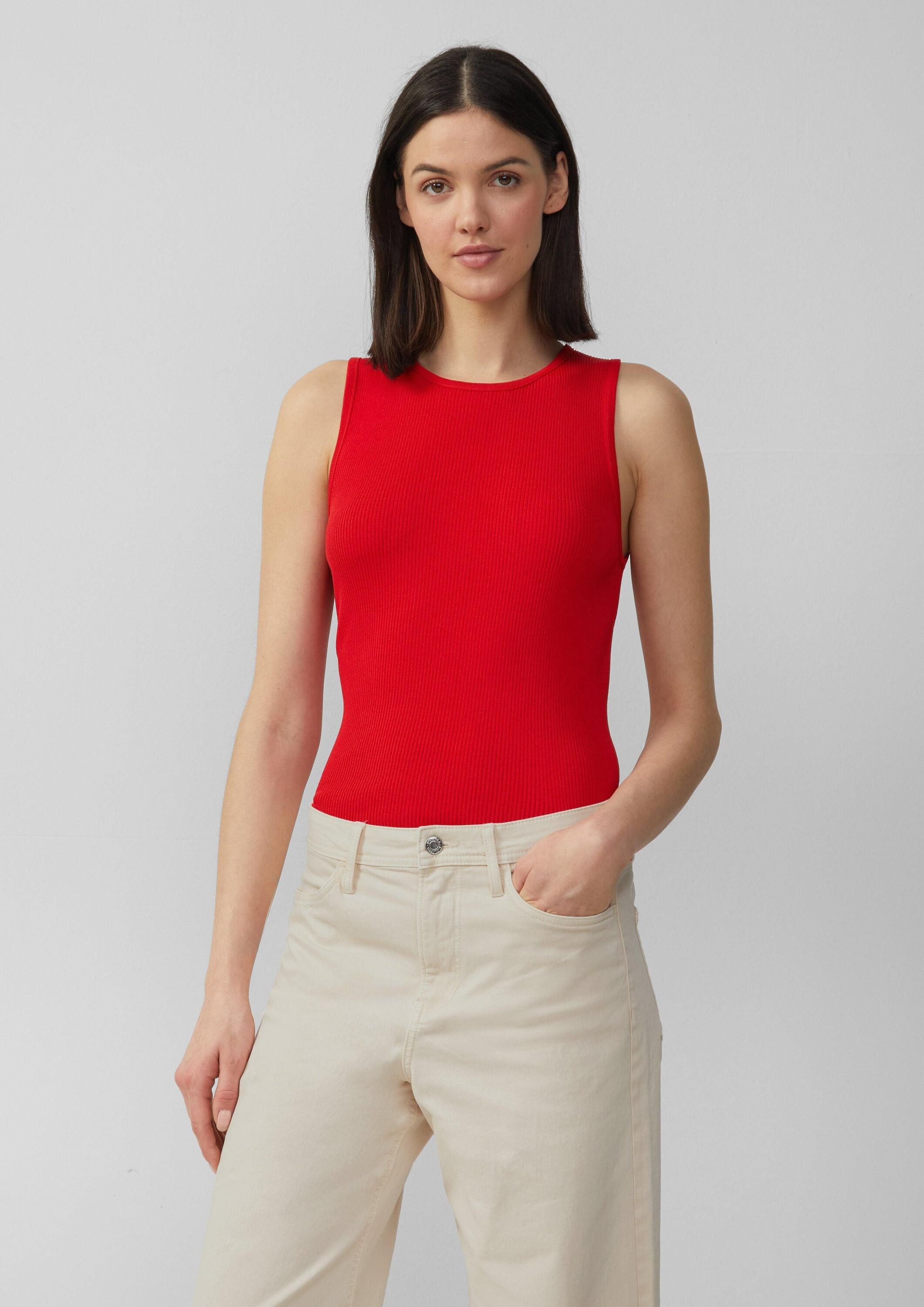 s.Oliver Muscleshirt Strickpullunder Geripptes Feinstrick-Top im günstig online kaufen