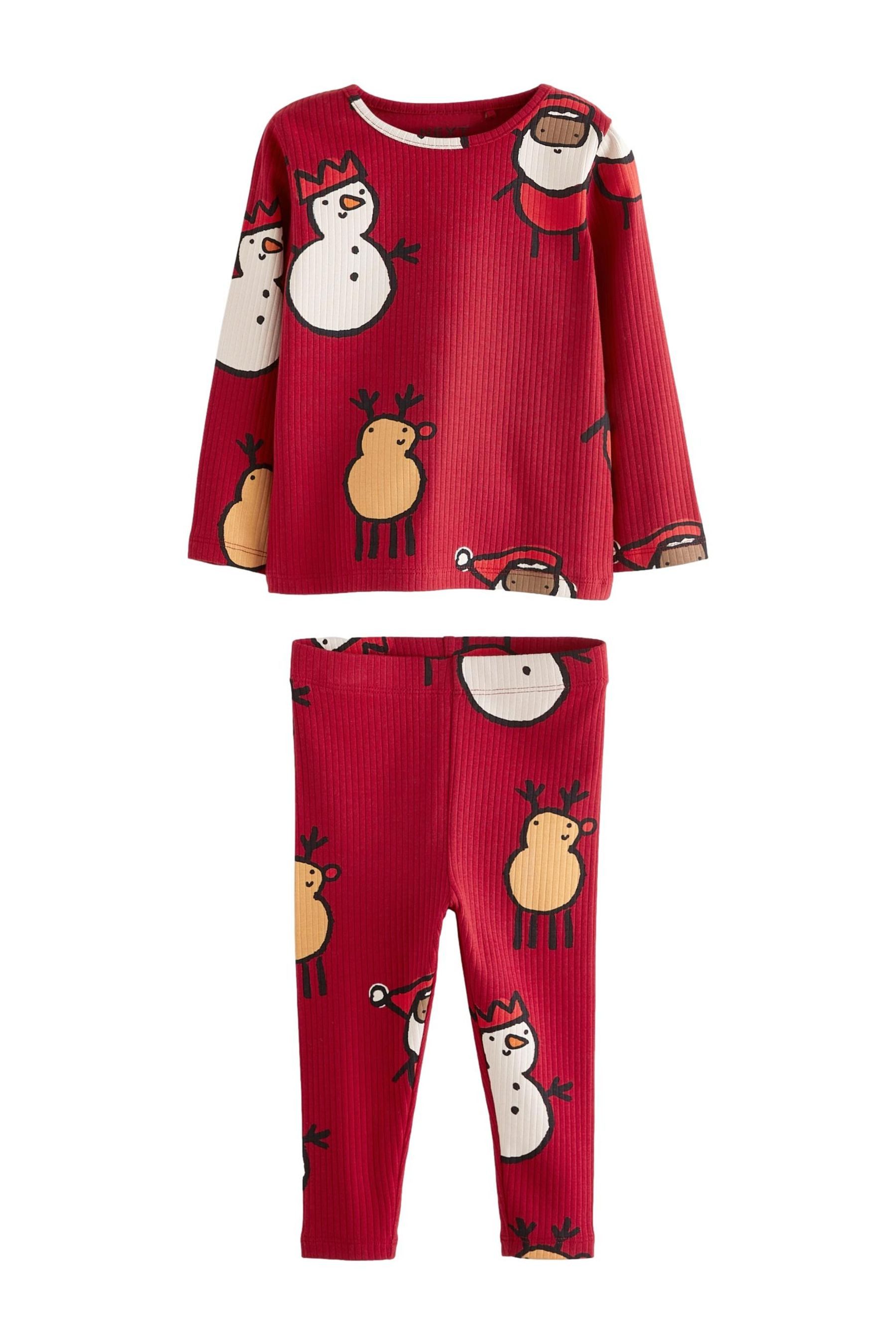 Next Shirt & Leggings Geripptes Langarmoberteil und Leggings im Set (2-tlg)