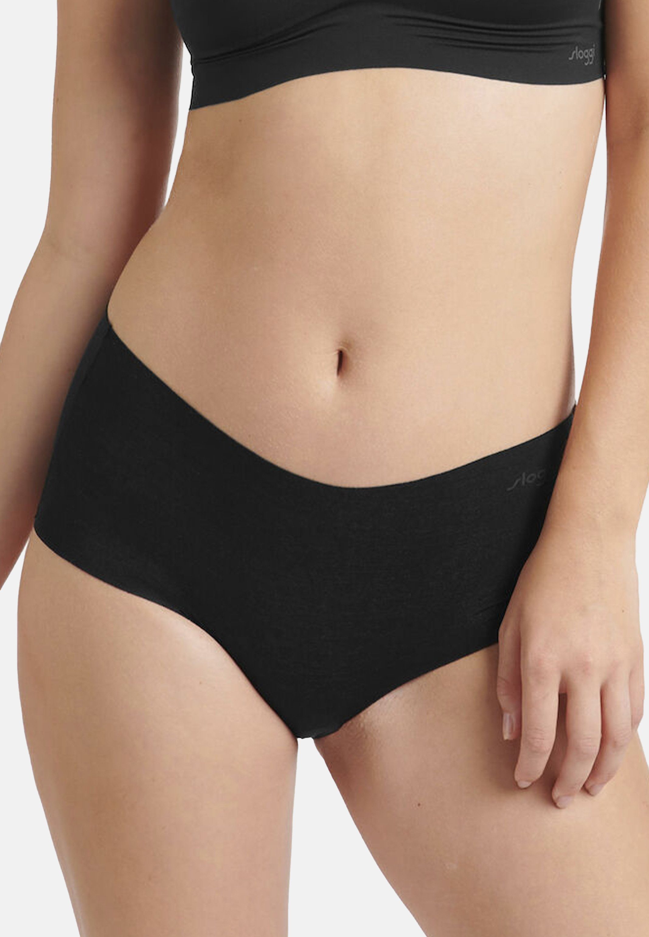 2.0 6-St) 6er Sloggi Panty Short unter Nahtlos Kleidung Slip Kein ZERO Abzeichnen - Pack - Modal (Spar-Set, Schwarz