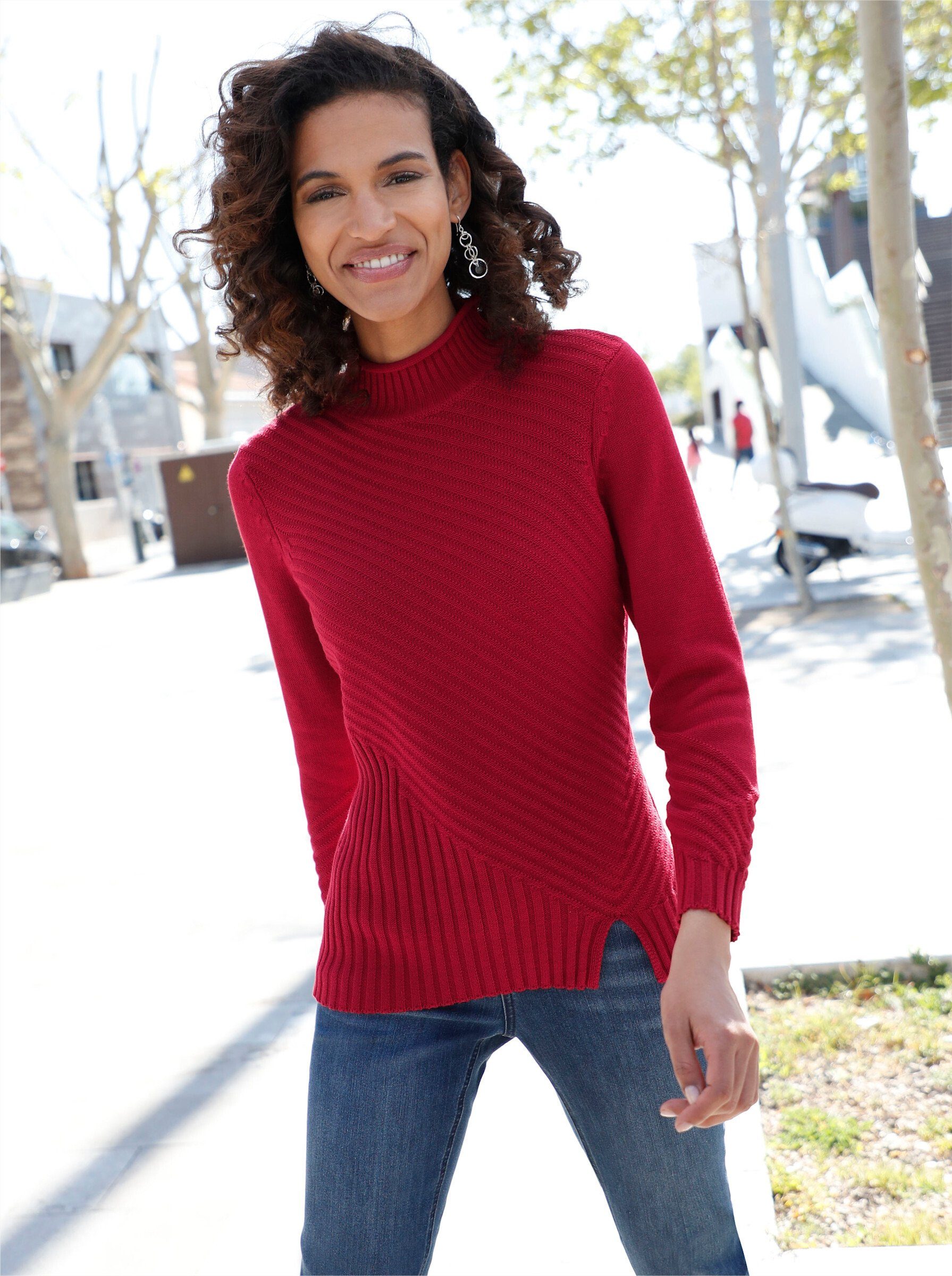 Witt Strickpullover Stehkragenpullover . günstig online kaufen