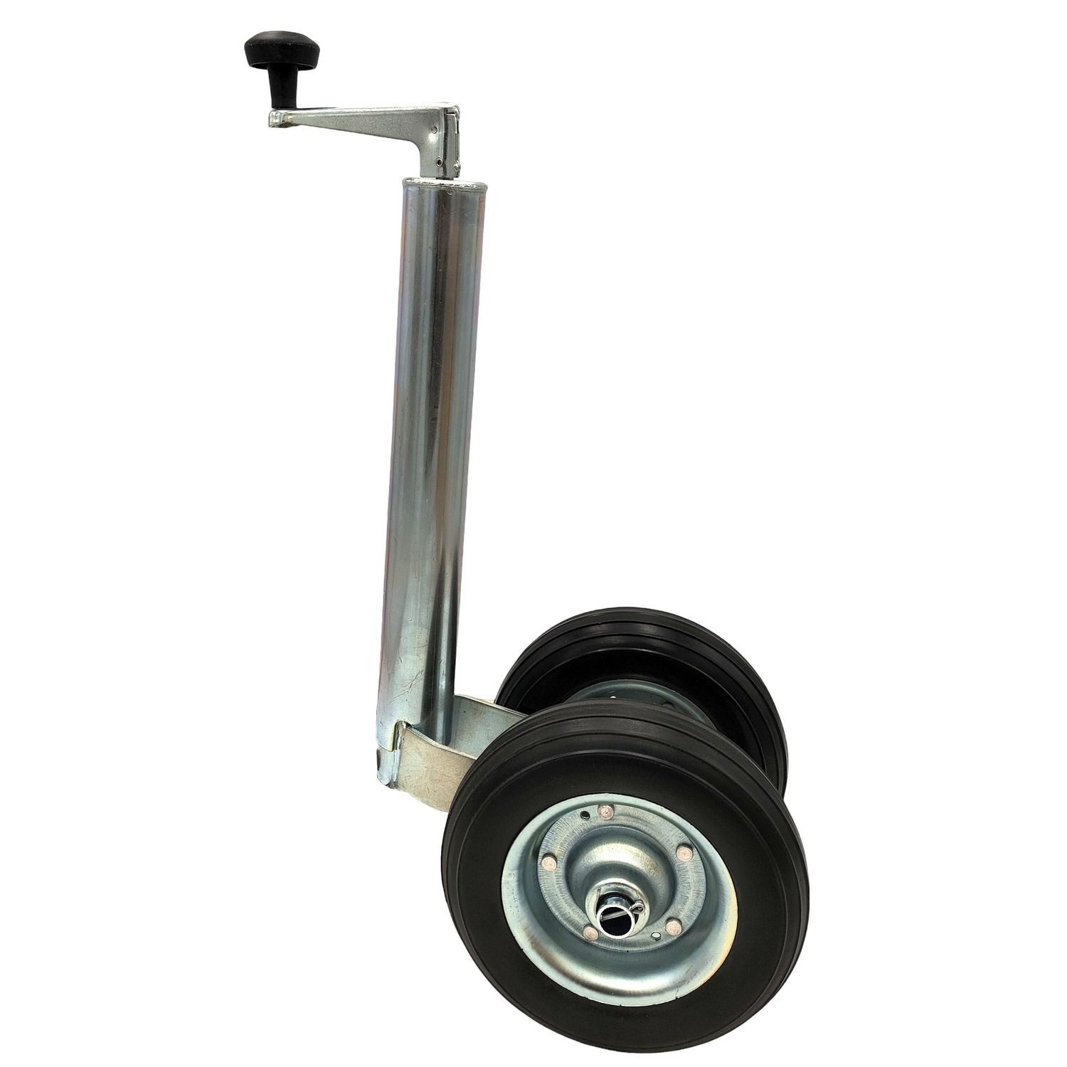 BURI Anhänger-Stützrad Doppelstützrad 200/50mm Anhängerstützrad Zwillingsrad Vollgummi
