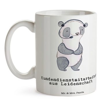 Mr. & Mrs. Panda Tasse Kundendienstmitarbeiter Leidenschaft - Weiß - Geschenk, headset, Tass, Keramik, Einzigartiges Botschaft