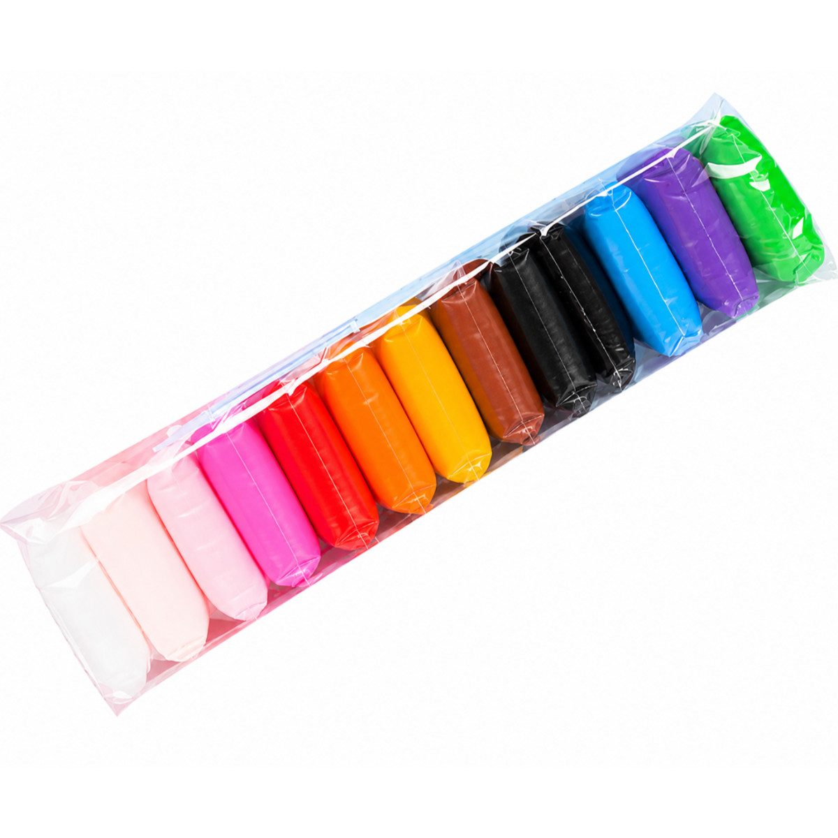 R2 Invest Modelliermasse Set Kinder 12 Tütchen Bunte Knete zum Formen und Basteln (12-tlg)
