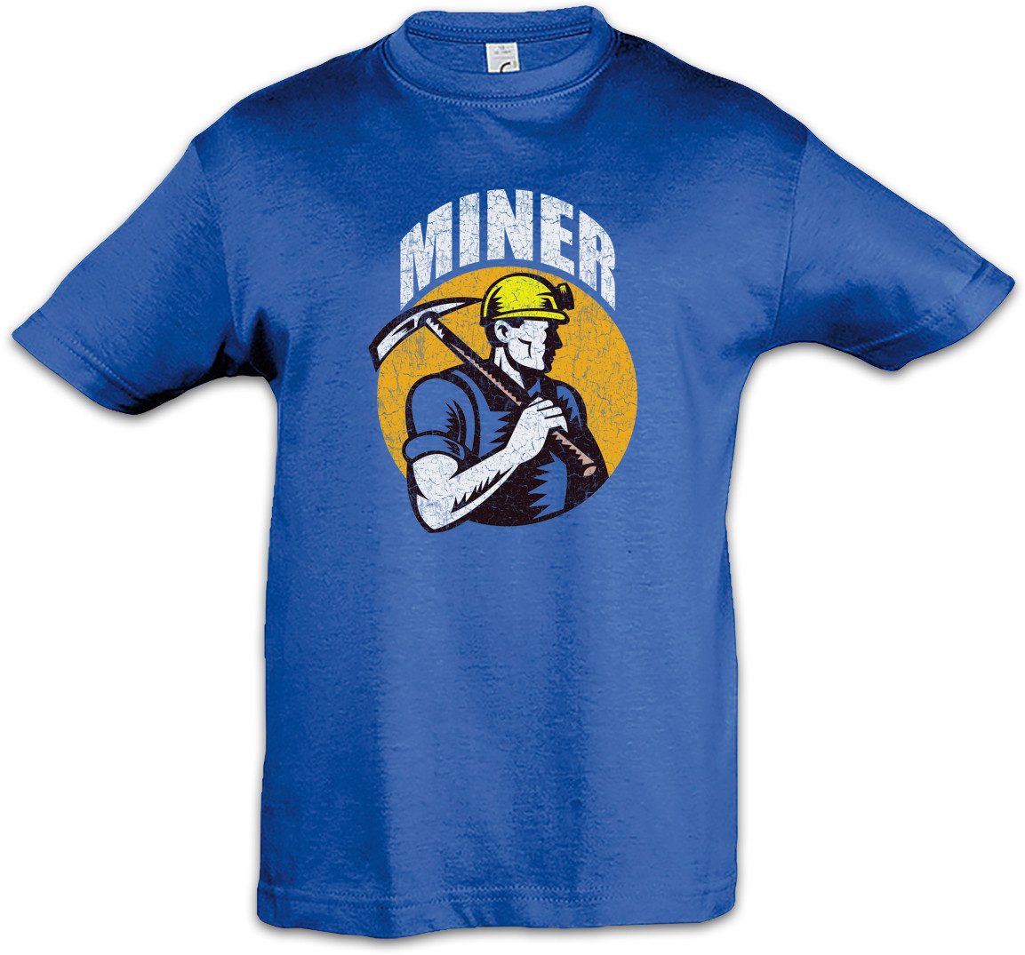 Urban Backwoods Print-Shirt Miner I Kinder T-Shirt Bergarbeiter Bergmann Kumpel Mine (1-tlg) Grubenarbeiter Bergbau Bergleute Coal