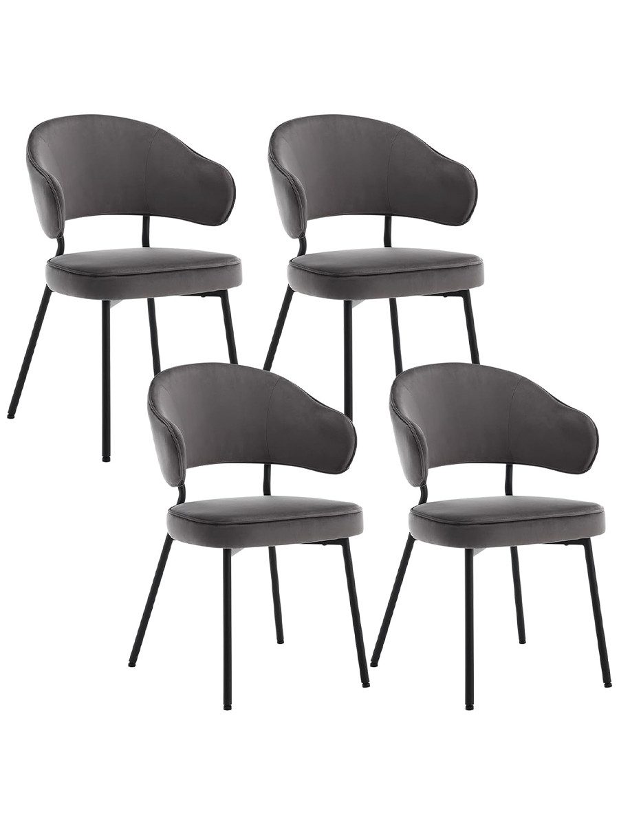 Woltu Esszimmerstuhl (Set, 4 St), mit Rückenlehne Armlehnen Metallbeinen günstig online kaufen