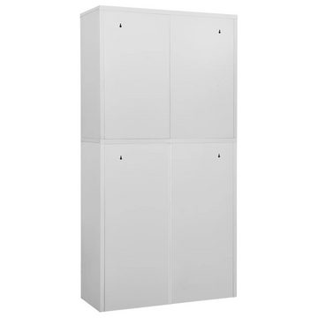 vidaXL Fächerschrank Büroschrank Hellgrau 90x40x180 cm Stahl (1-St)