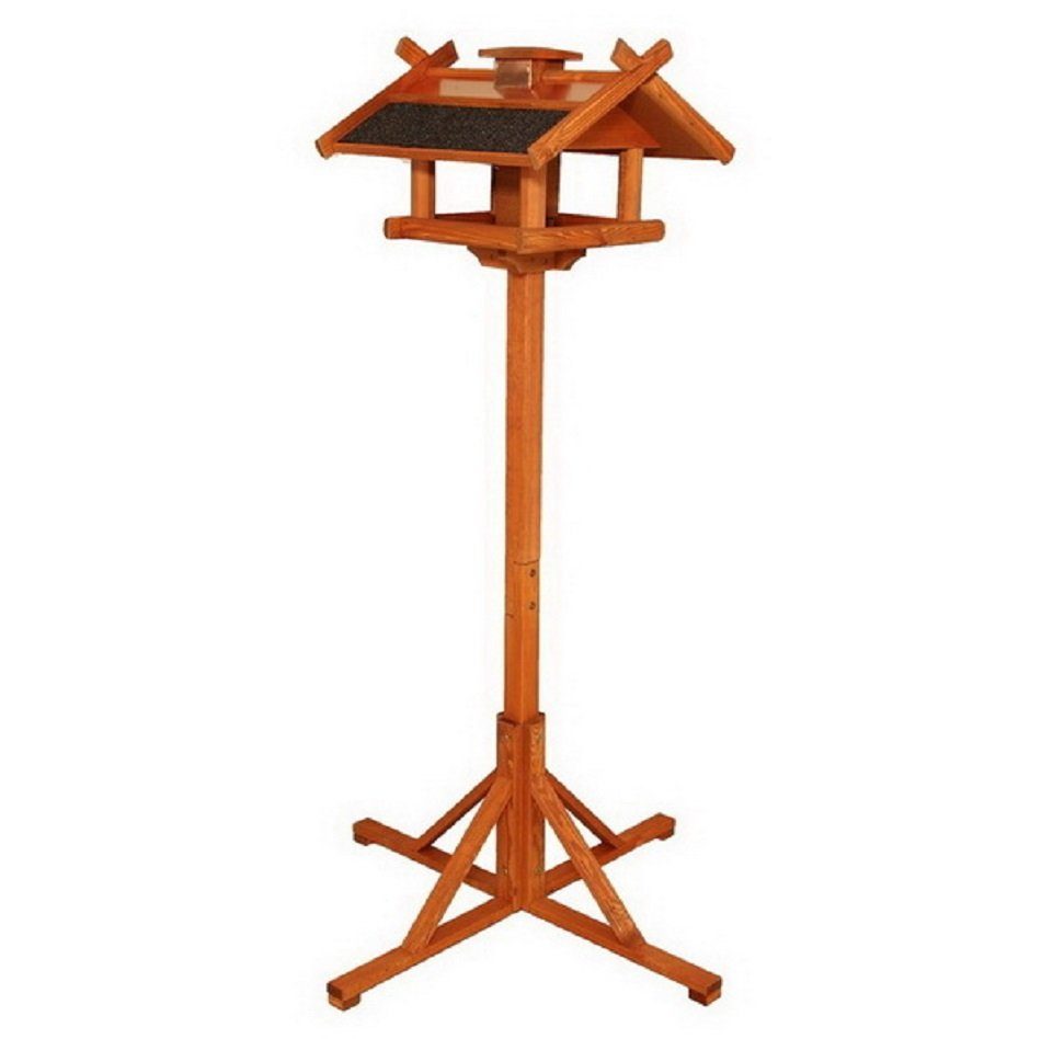 Kynast Vogelhaus Vogelfutterstation Vogelhaus Holzvogelhaus Futterstelle Vögel, von oben befüllbarer Futter-Silo, 155cm hoch