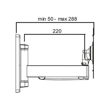 ROLINE LCD/TV-Wandhalterung, Extralang, 4 Drehpunkte Monitor-Halterung, (10-40 Zoll, bis 25 kg)