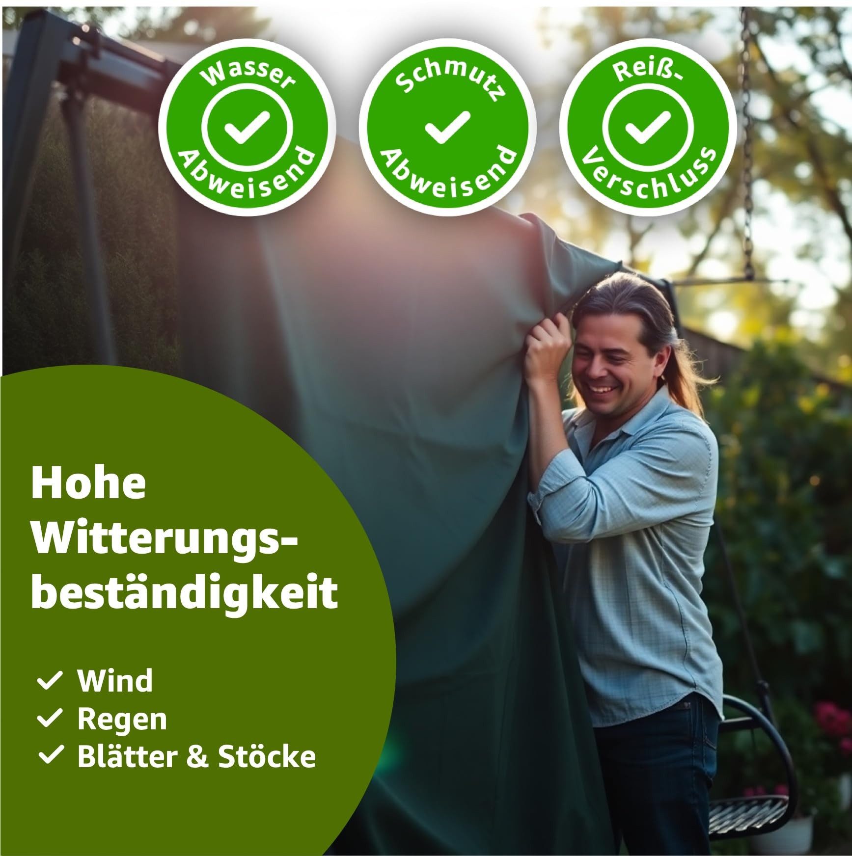 Gartiva® Hollywoodschaukel Abdeckung Hollywoodschaukel, für 2,3,4-Sitzer, wasserfest & Winddicht, Packung, 1 tlg.