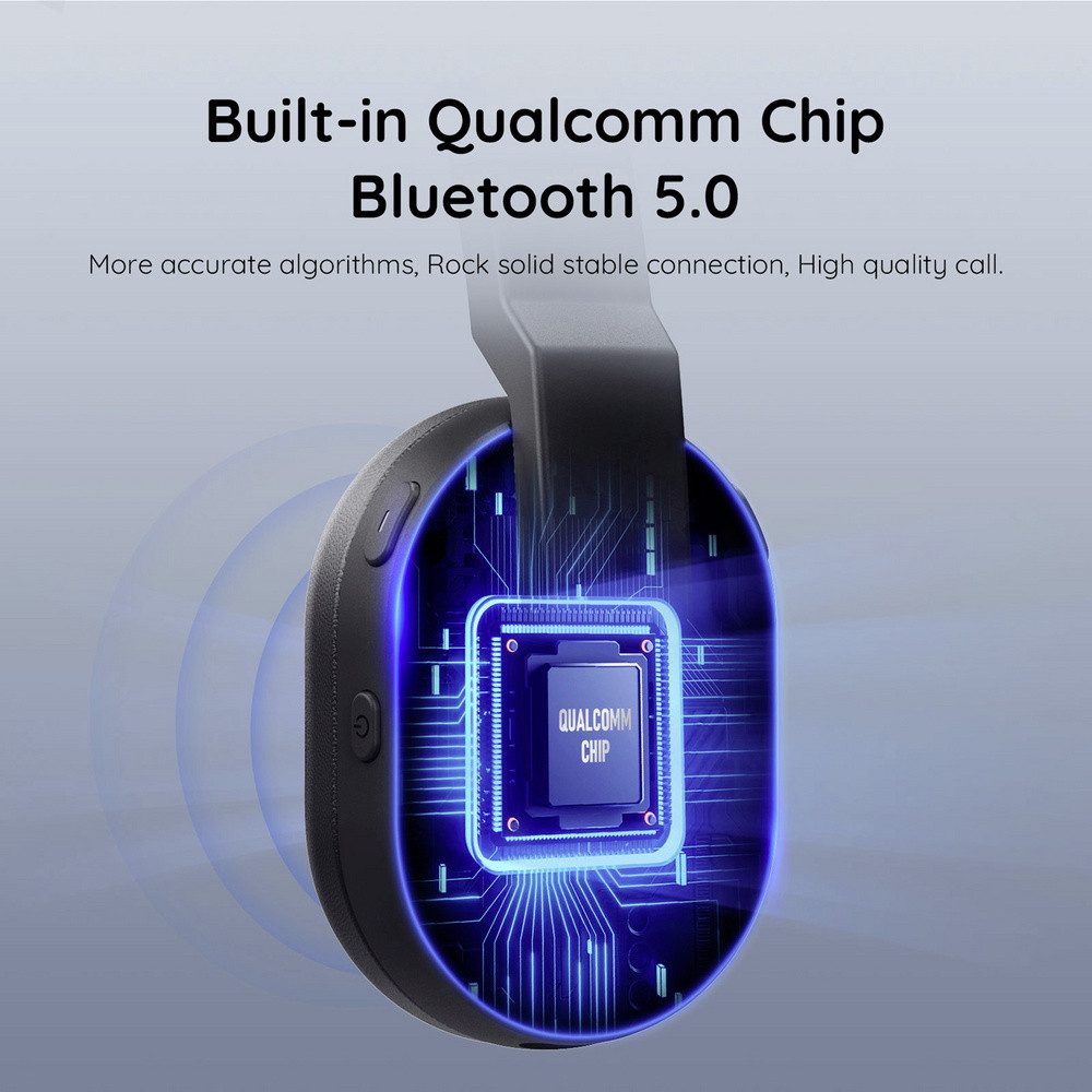 EKSA EKSA H5 On Ear Headset Bluetooth® Schwarz Mikrofon-Rauschunterdrücku Kopfhörer