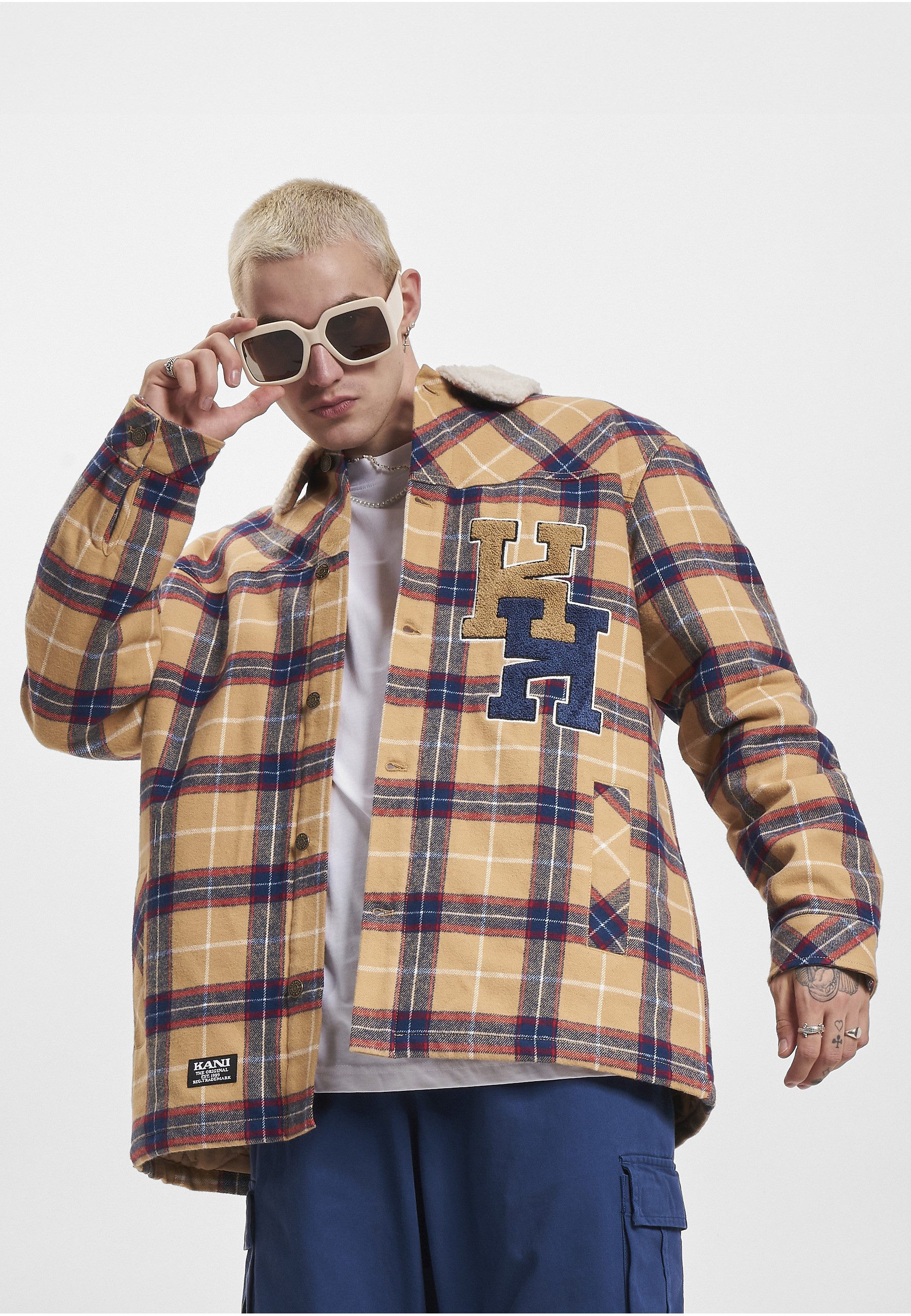 Karl Kani Allwetterjacke Karl Kani Herren Woven Retro Heavy Flannel Shirt Jacket (1-St)