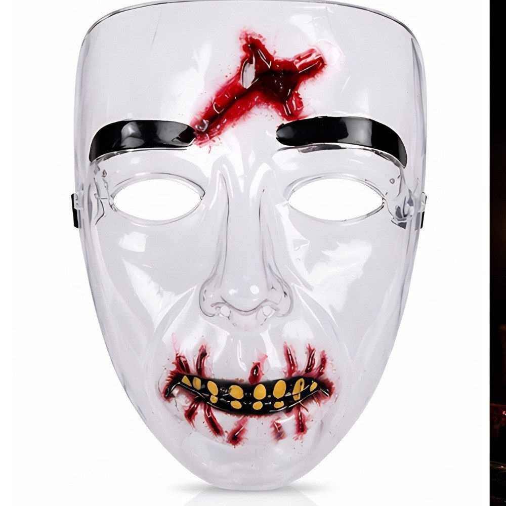 Kaiser24 Verkleidungsmaske Transparente Zombie Horror Maske mit Narben & Zähnen Halloween