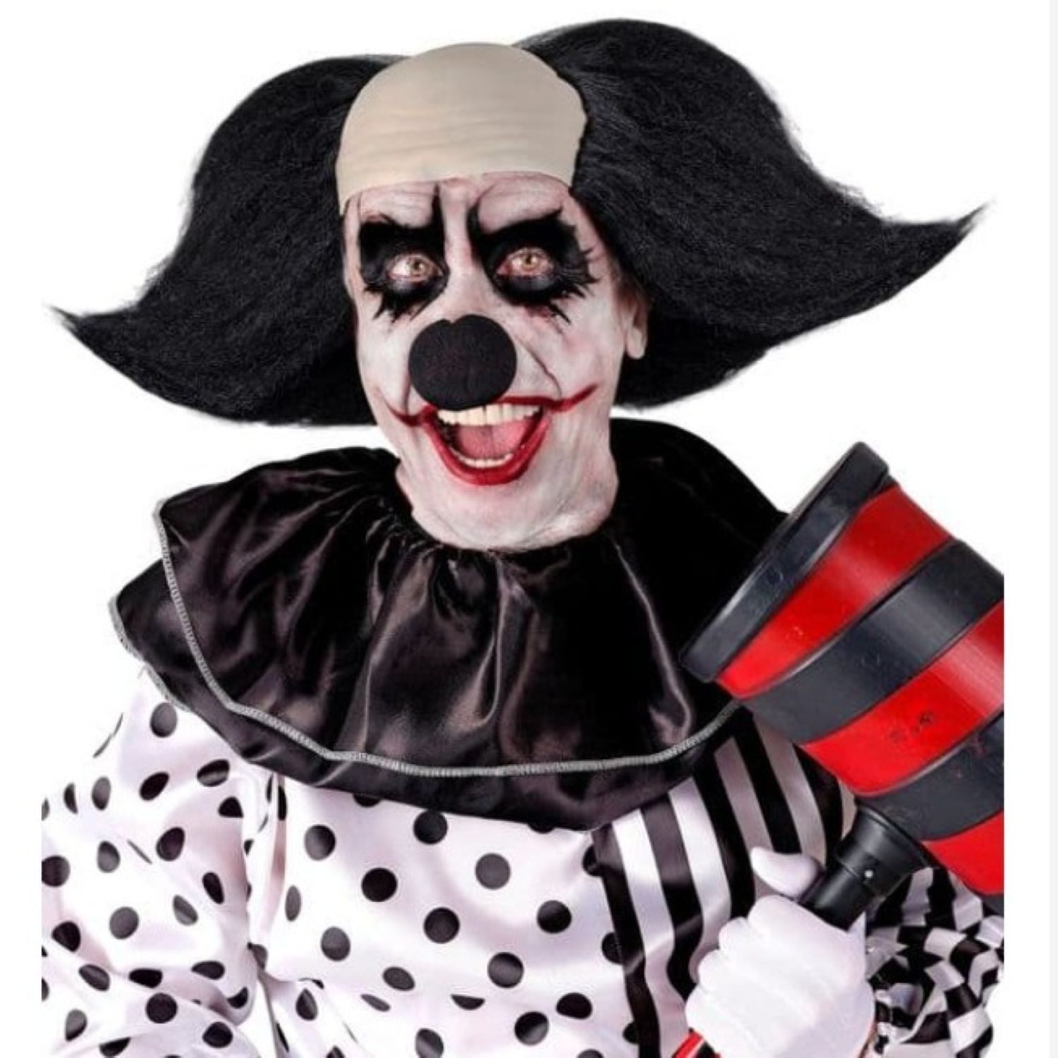 Widmann S.r.l. Kostüm-Perücke Herren Perücke 'Killerclown mit Glatze und Haaren'