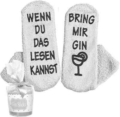 Rocking Socks ABS-Socken Wenn du das lesen kannst Socken für Frauen - lustiges Gin Geschenk