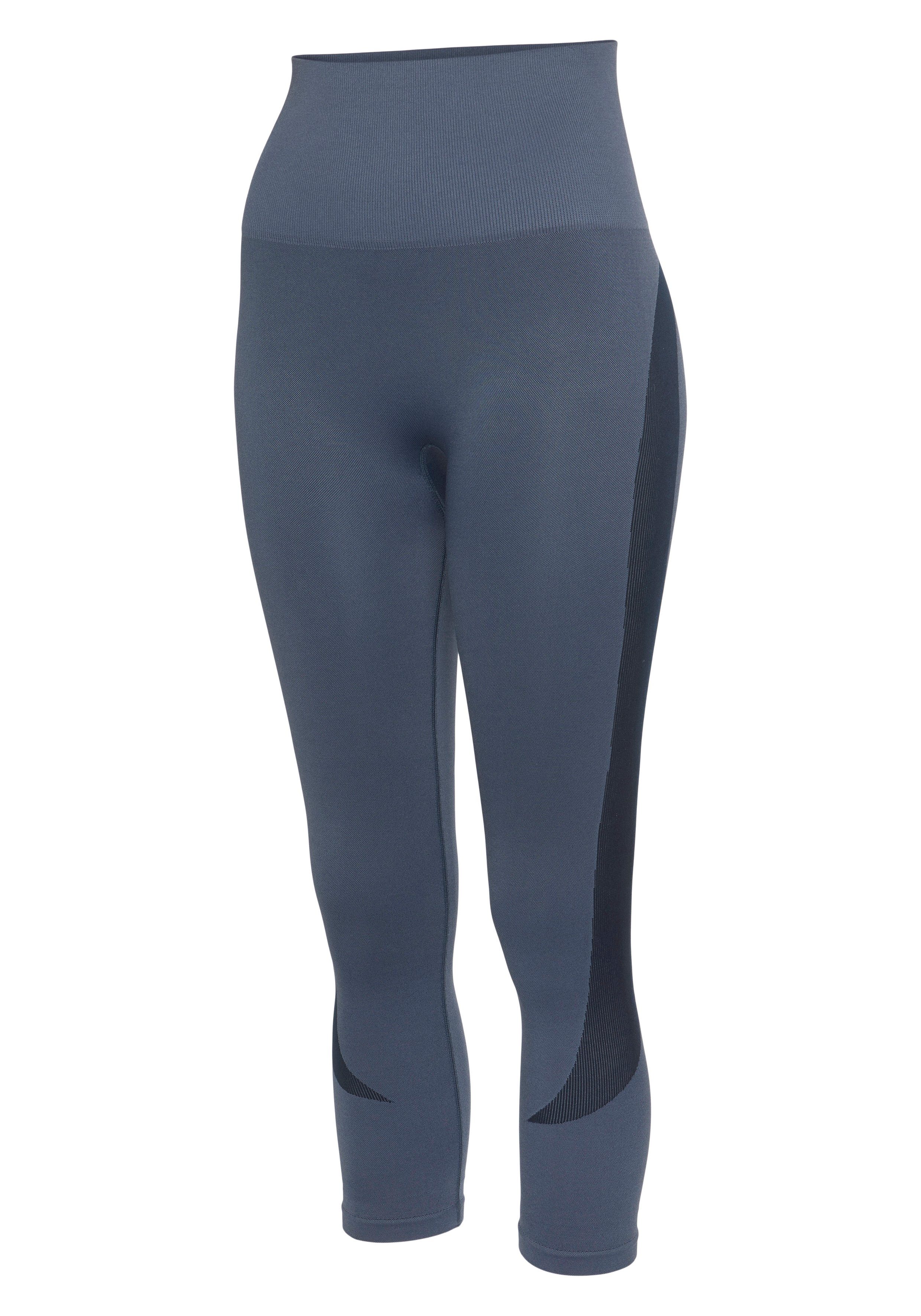 Lico Seamless Leggings mit breitem Loungewear Rippbund, midnight-blue