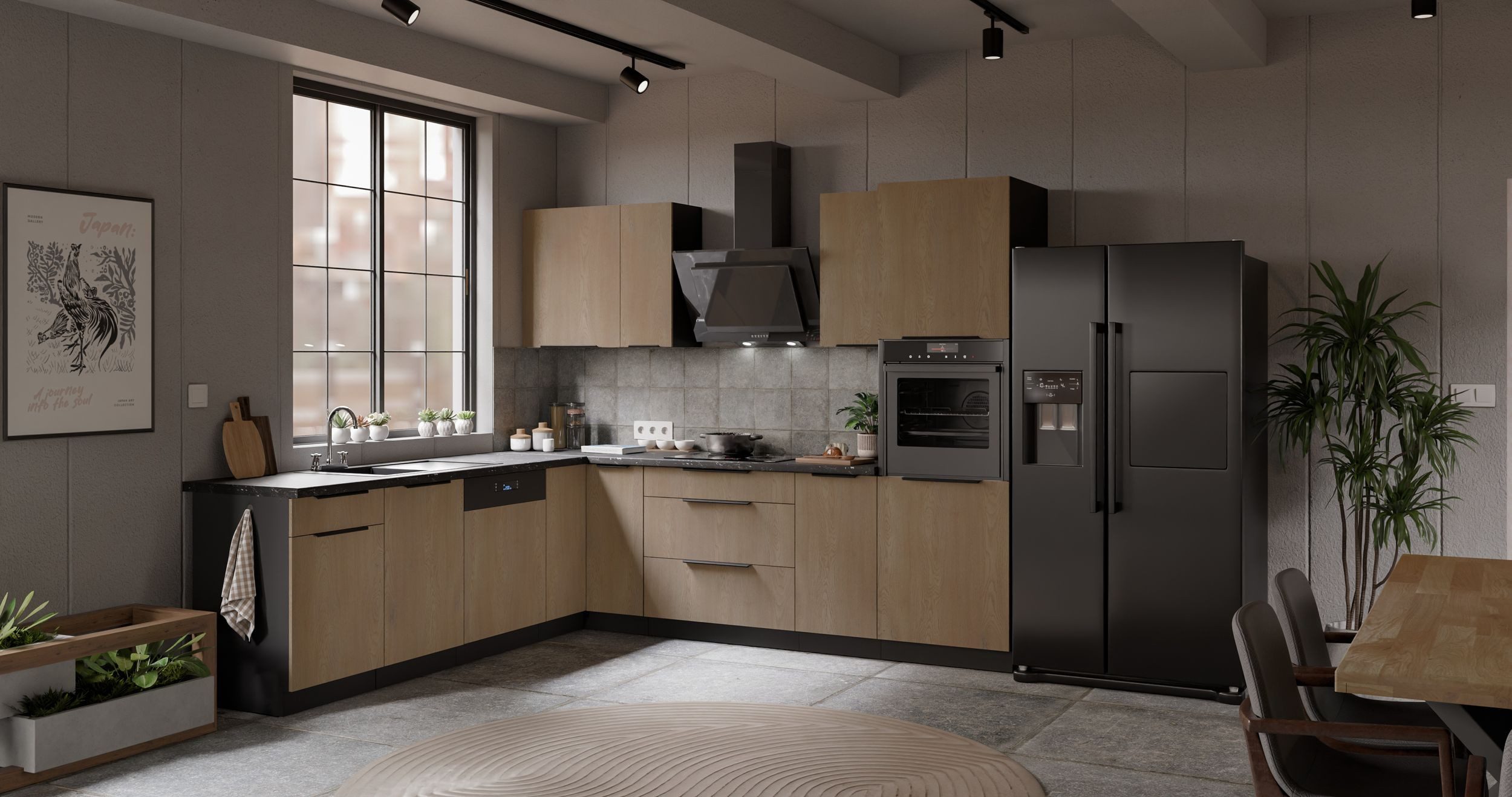 Küchen-Preisbombe Winkelküche CREMONA ECKE 2 - 250x270 cm Eiche hell Küche Küchenzeile Eckküche