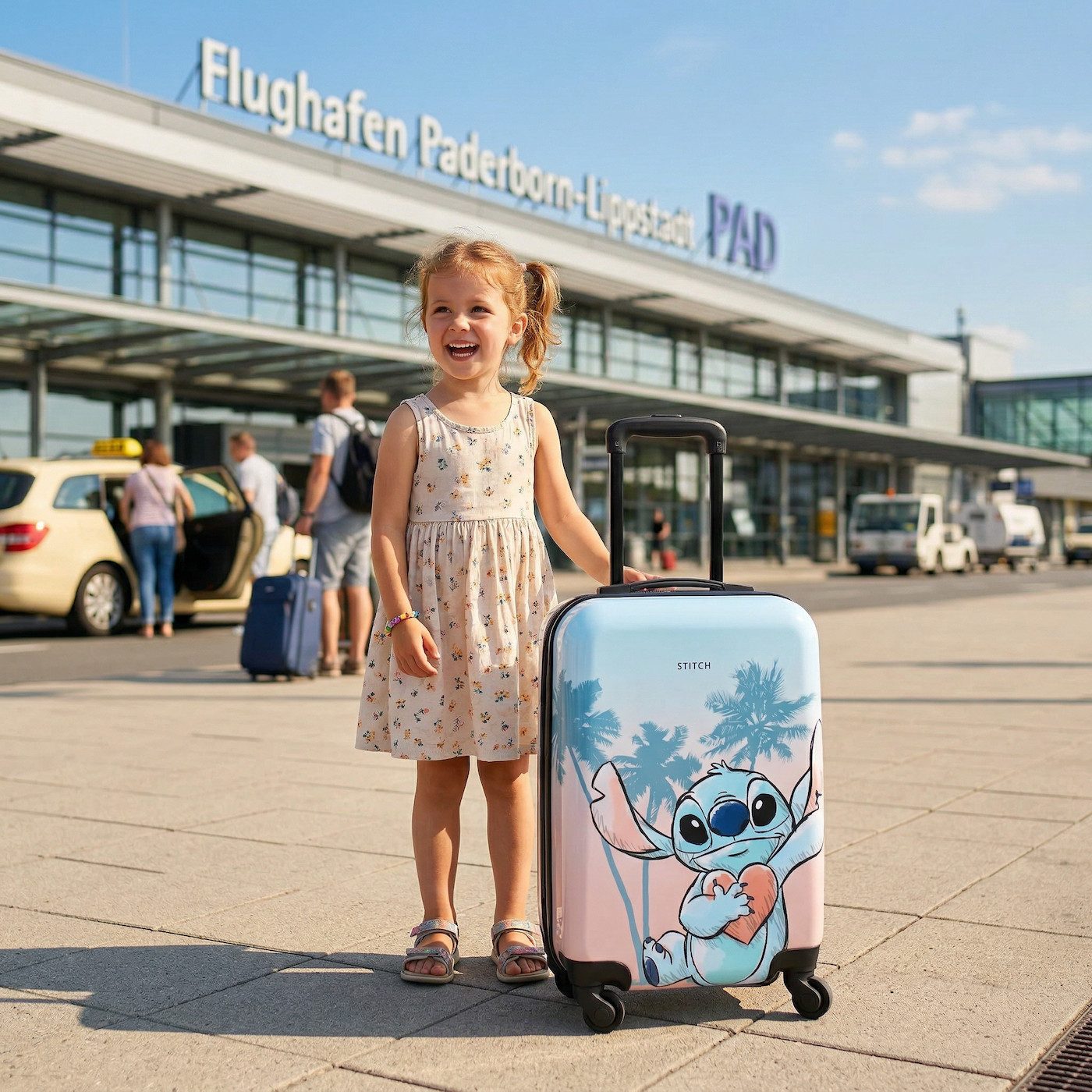 Disney Kinderkoffer Stitch Trolley Koffer Kindertrolley Handgepäck Trolly Reisegepäck 32 L, Für Kinder ab 4 Jahre und auch für Jugendliche