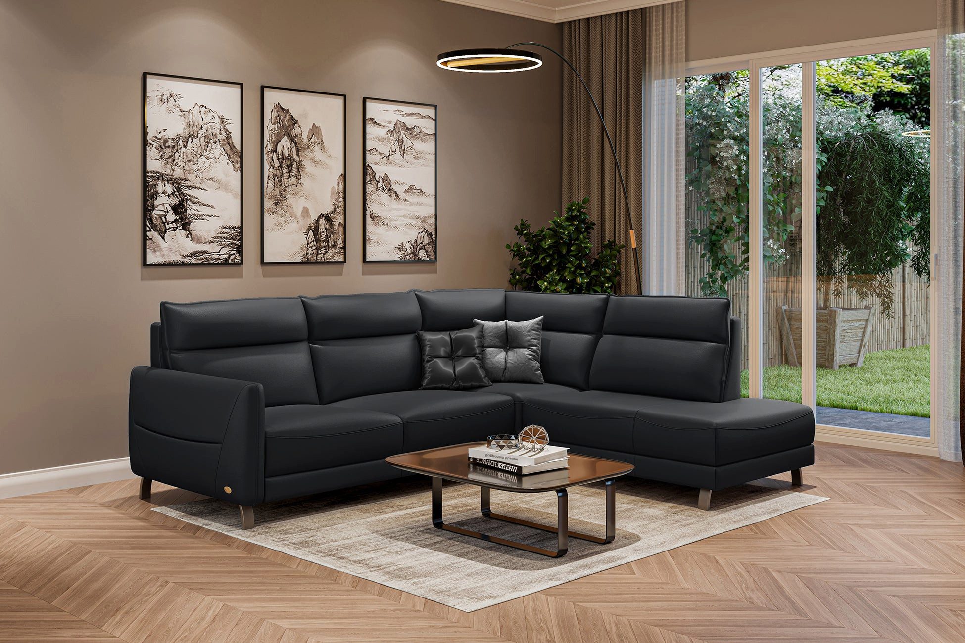 moebeloutlet.de Ecksofa Moebeloutlet.de Italian Luxus Ecksofa Leder - Entspannungsfunktion, Elektrische Relaxfunktion