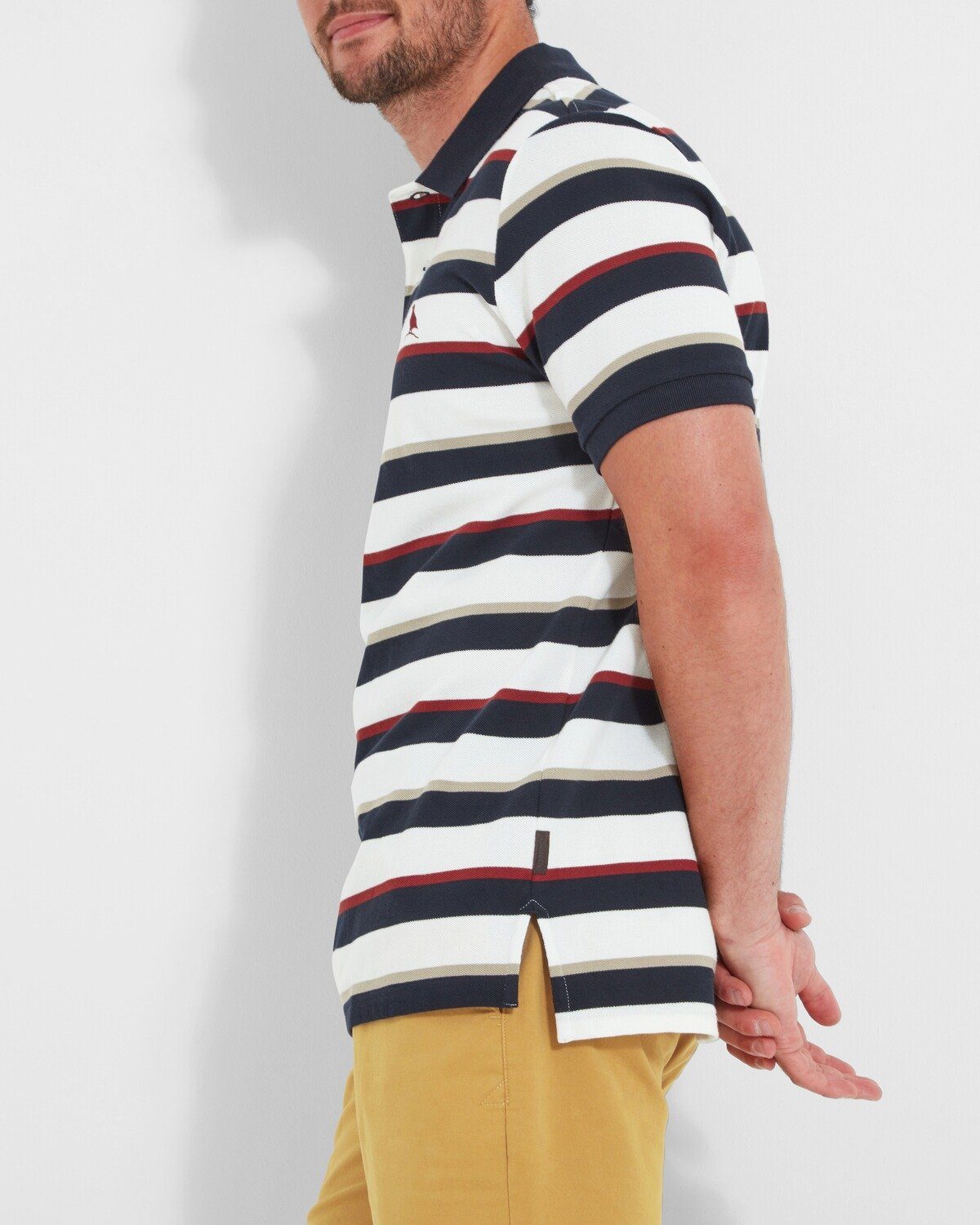 Schöffel Navy/Bordeaux St. Country Poloshirt Poloshirt Ives Stripe