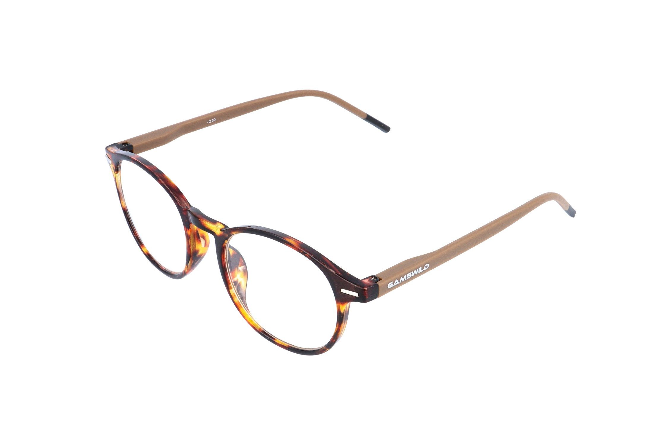 Gamswild Lesebrille Lesehilfe +1,0 /+1,5 /+2,0 /+2,5 dpt Unisex braun-beige, grün, Lesebrille