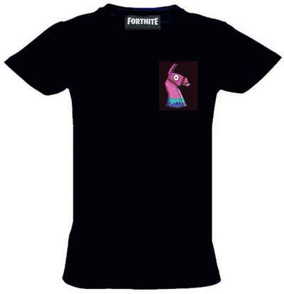 Fortnite Print-Shirt FORTNITE T-Shirt Schwarz Lama klein Kinder + Jugendliche Größen 140 152 164 176 cm Körperhöhe