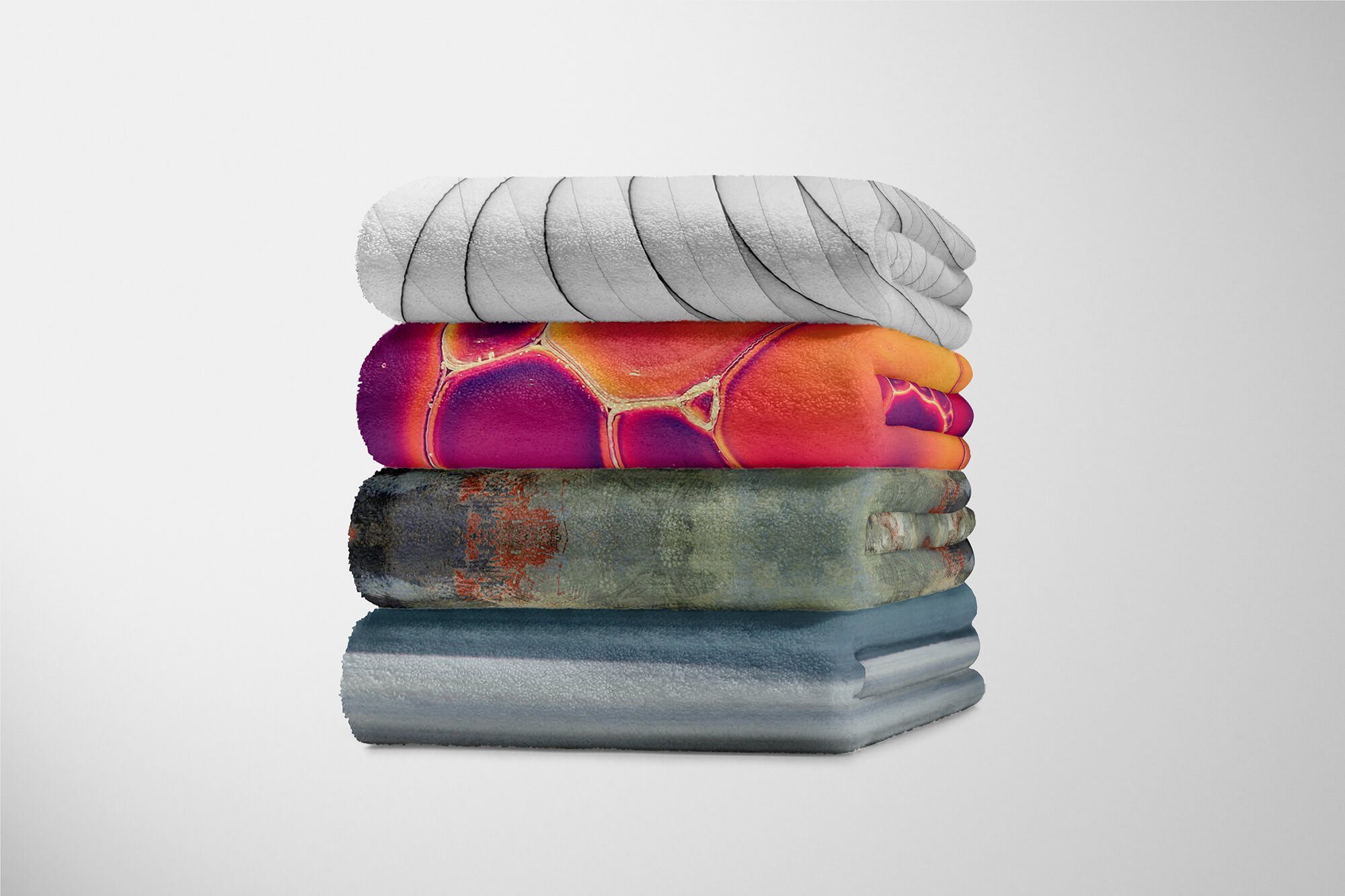 Sinus Art Handtücher Handtuch Struktur Handtuch Strandhandtuch Kuscheldecke mit Abstrakte Saunatuch Auffallen, (1-St), Baumwolle-Polyester-Mix Fotomotiv
