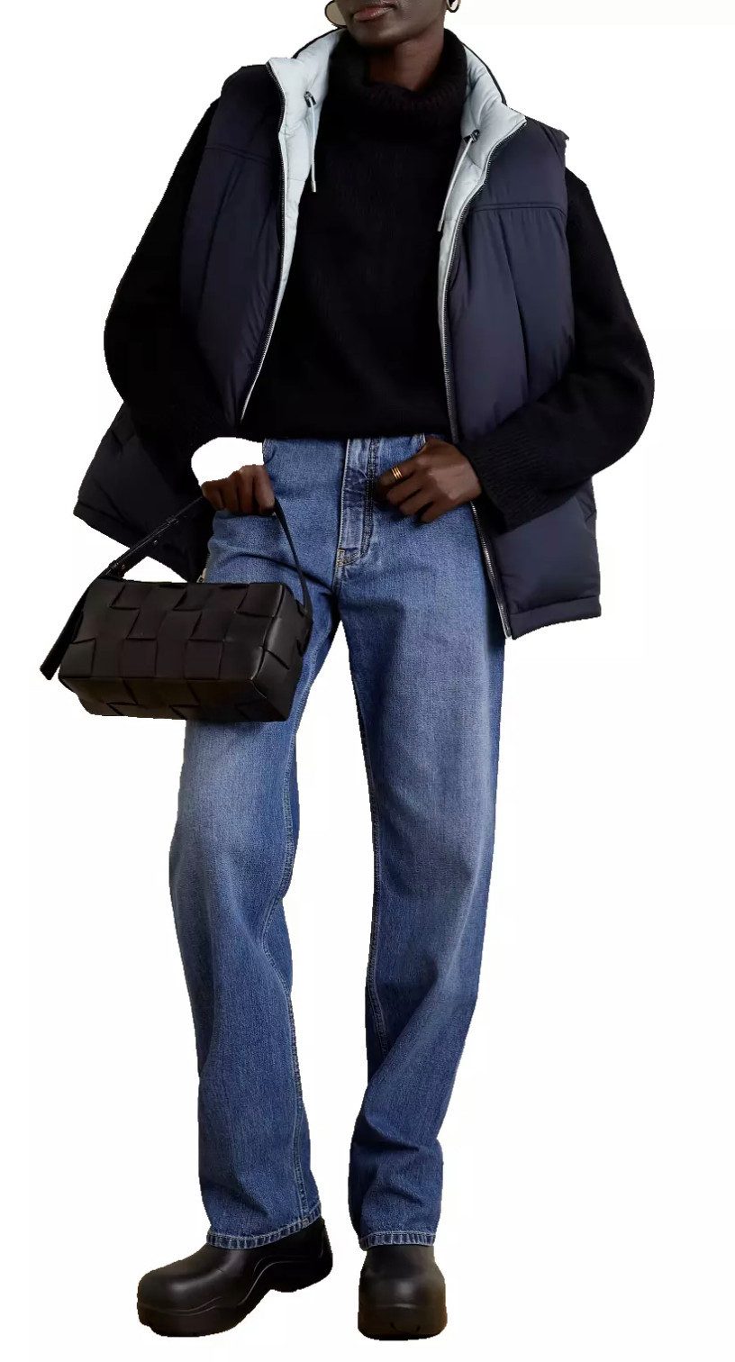 Loro Piana Wendejacke Silas gestepptem Wende-Daunenweste Limited Edition Wendbar in Himmelblau und Navy
