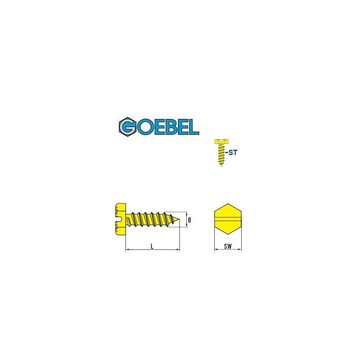 GOEBEL GmbH Blechschraube 2010142160, (1000x Sechskant Längsschlitz - 4,2 x 16 mm – Stahl verzinkt, 1000 St., DIN7976 ISO1479 Werksnorm), Blechschrauben – Profi-Industrie-Qualität