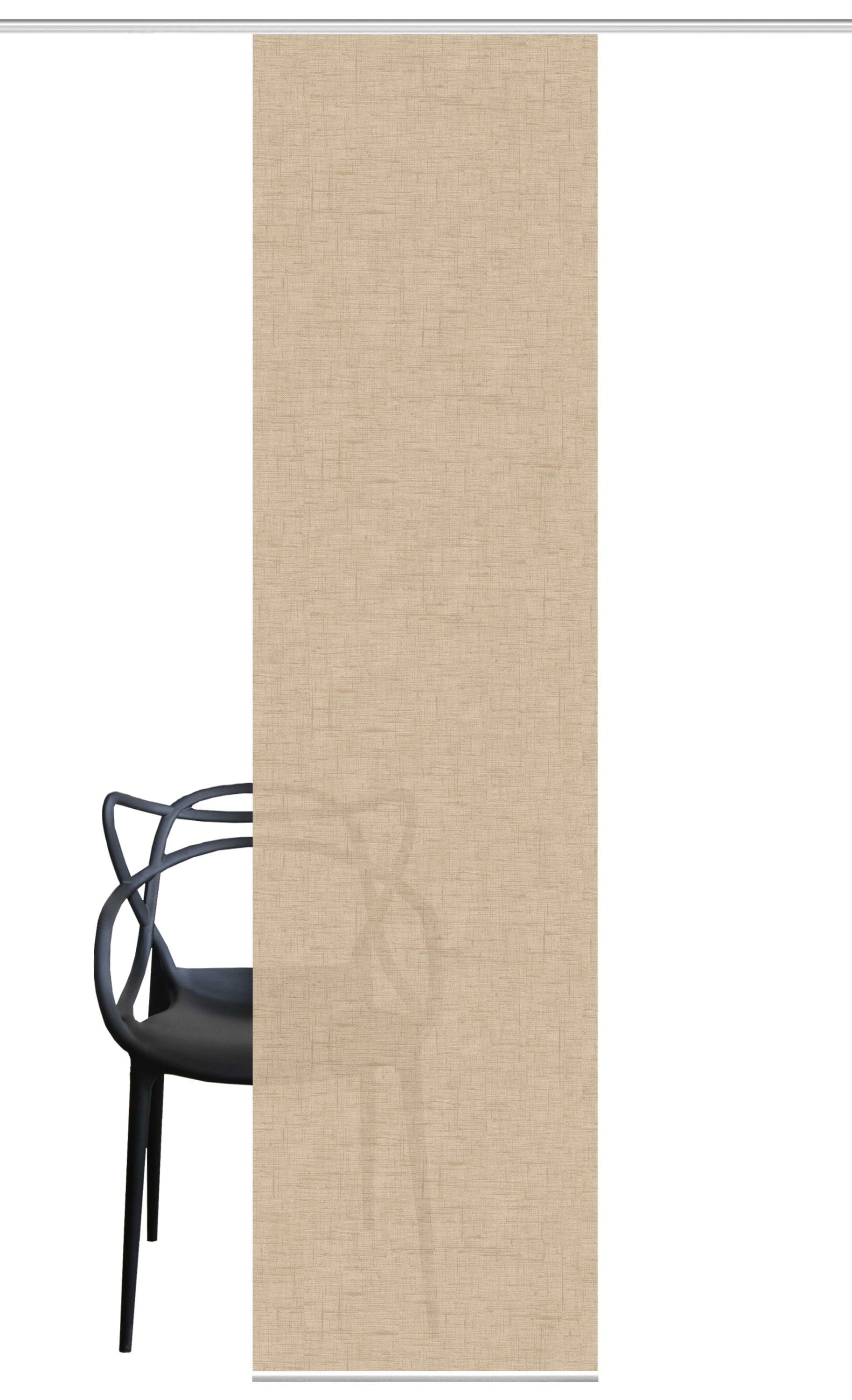 HOME WOHNIDEEN Schiebegardine Schiebegardine PIVE, Digitaldurck, Dekostoff, Seidenoptik 245x60 cm (1 St), Paneelwagen, halbtransparent, 100% Polyester