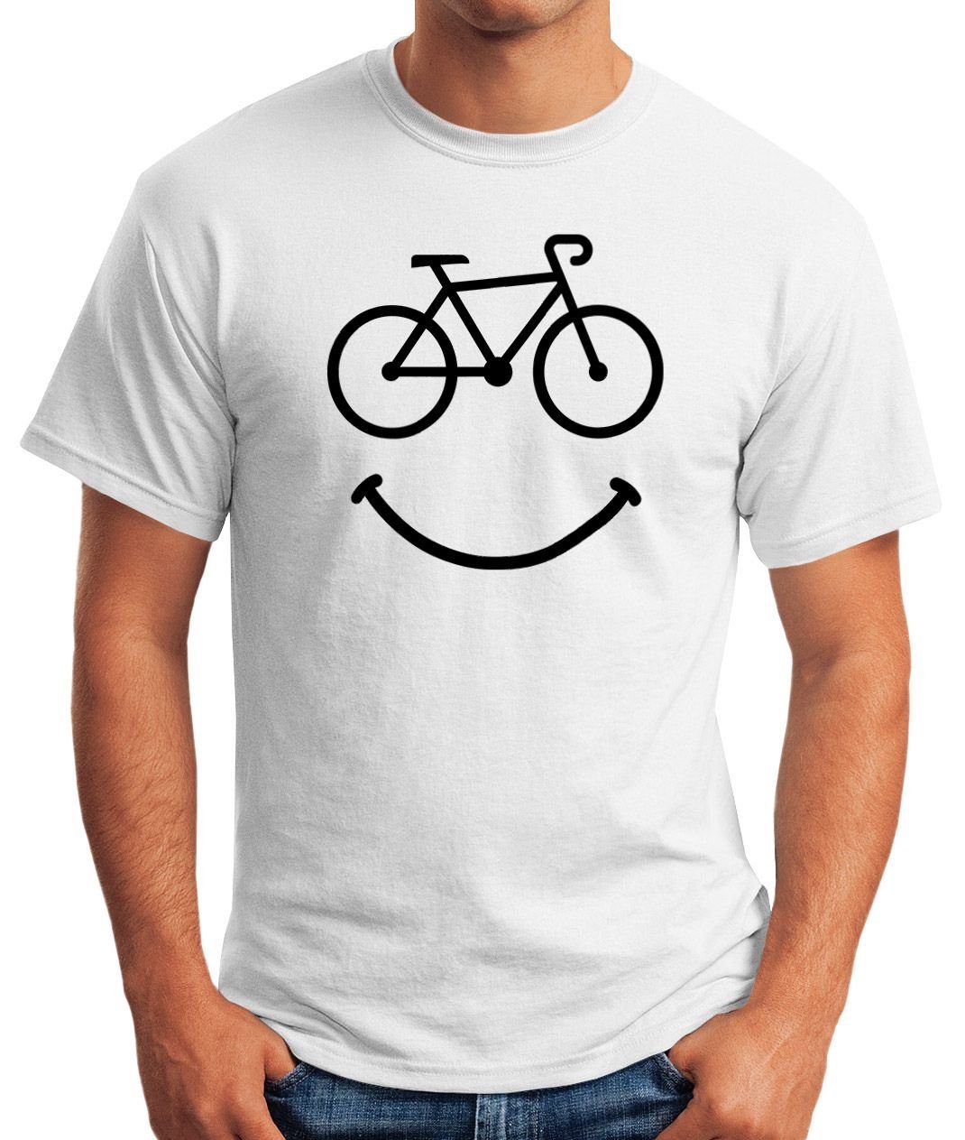 MoonWorks Print-Shirt Fahrrad Herren T-Shirt Smile günstig online kaufen