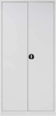 Furni24 Mehrzweckschrank Putzmittelschrank, 92x195 cm, grau