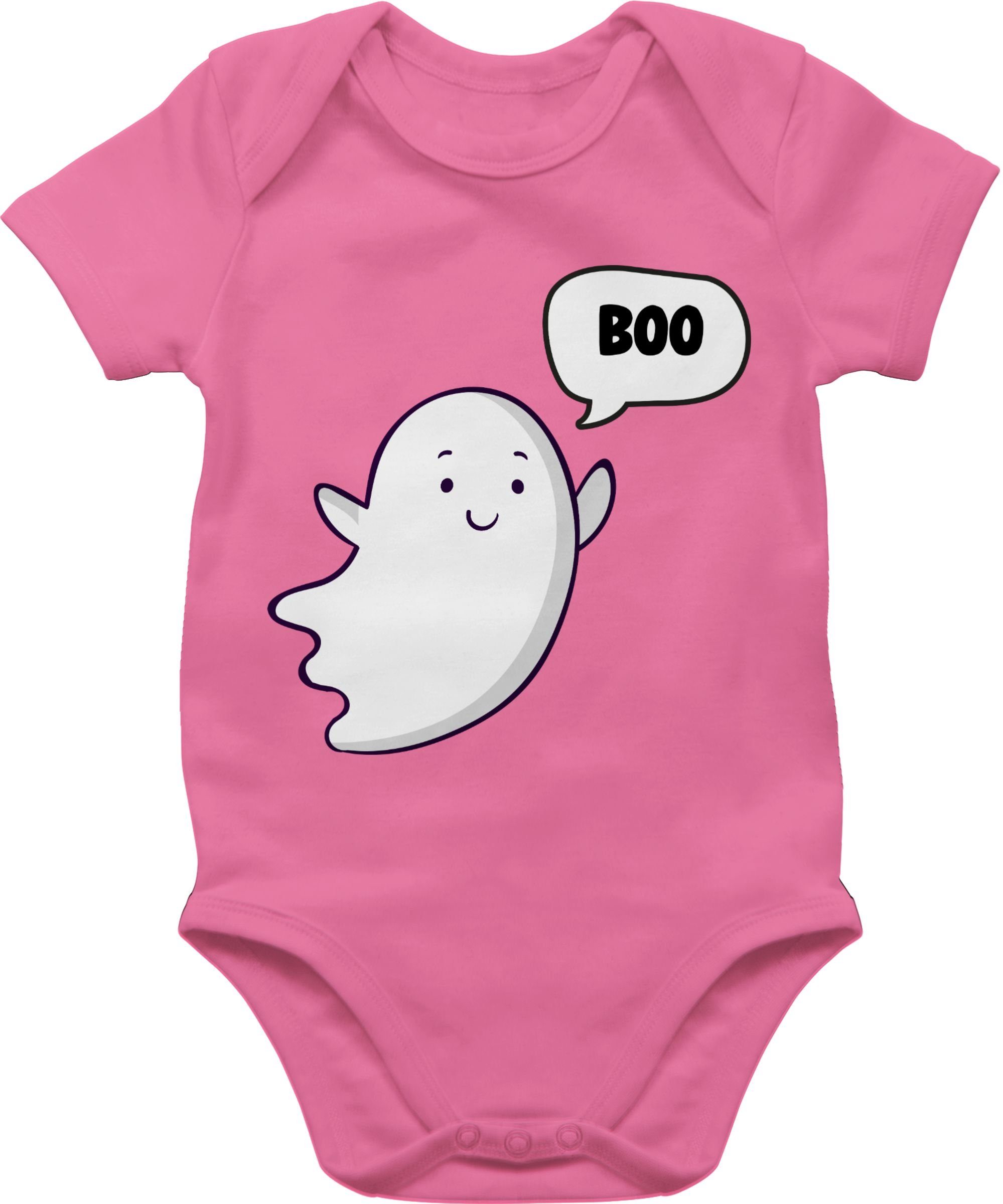 Shirtracer Shirtbody Süßer kleiner Geist Geister Gespenst Ghost Halloween Kostüme für Baby 2 Pink