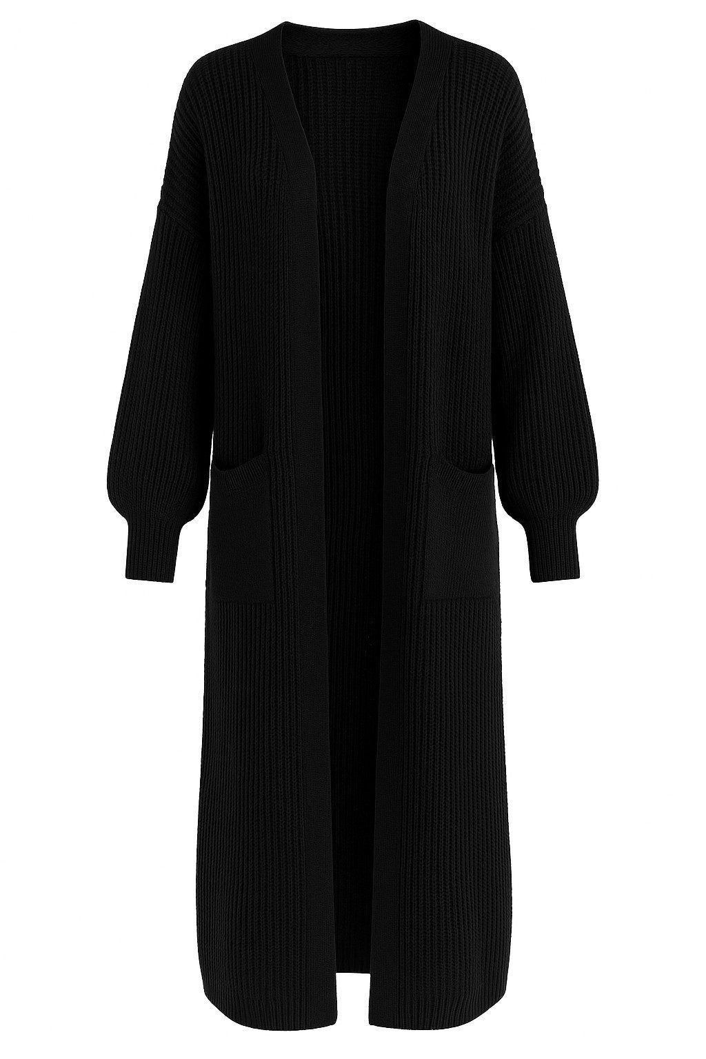 Mississhop Longstrickjacke Cardigan Longstrickjacke extra lange Strickjacke M. 384