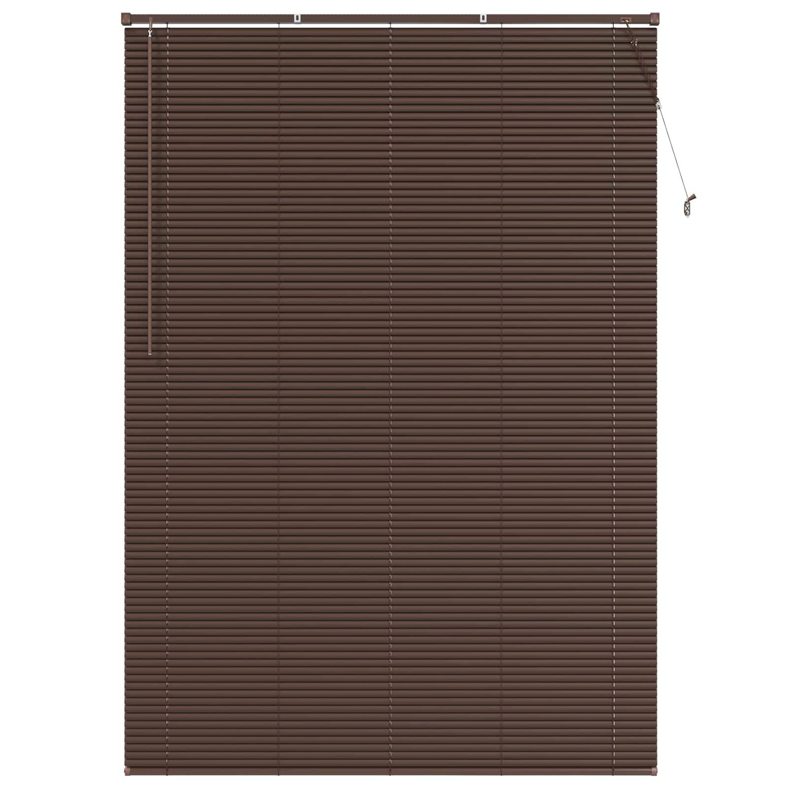 Rollo Venetianer Jalousie Dunkelbraun mit Muster 213 x 160 cm PVC, vidaXL