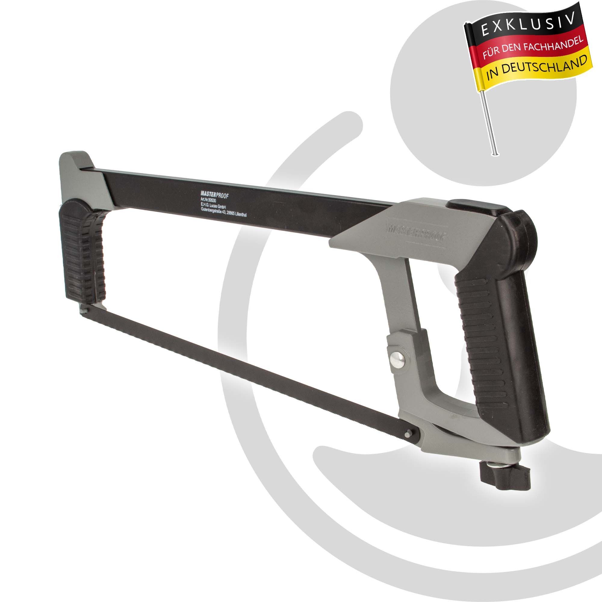 MASTERPROOF PROFESIONAL Bügelsäge Profi-Bügelsäge, Metallsäge, Handsäge, verstellbar, 50530