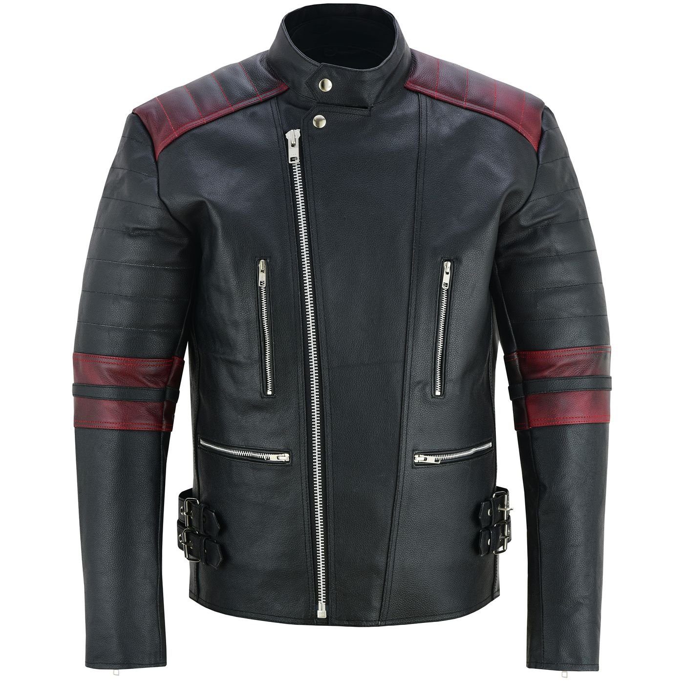 German Wear Lederjacke GW424J Biker Lederjacke Oldschool Vintag Retro Jacke günstig online kaufen