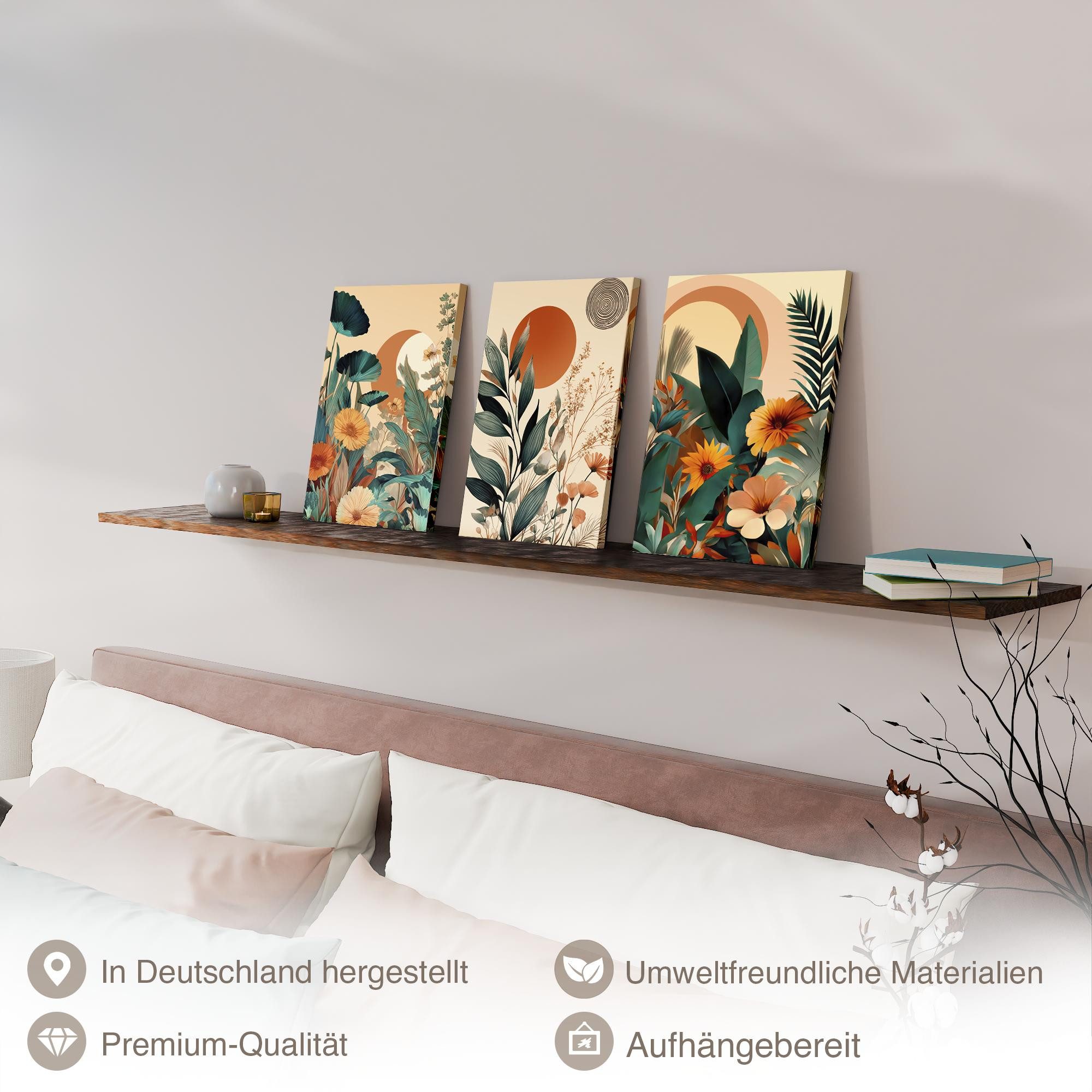 Novart Wandbild Abstrakt Bunt Baum des Lebens Wohnzimer Schlafzimmer Deko, Abstrakt