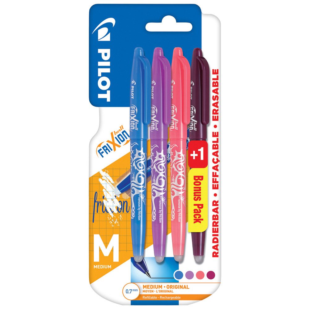 Schulheft Pilot FriXion Ball - Tintenroller - 4er Set