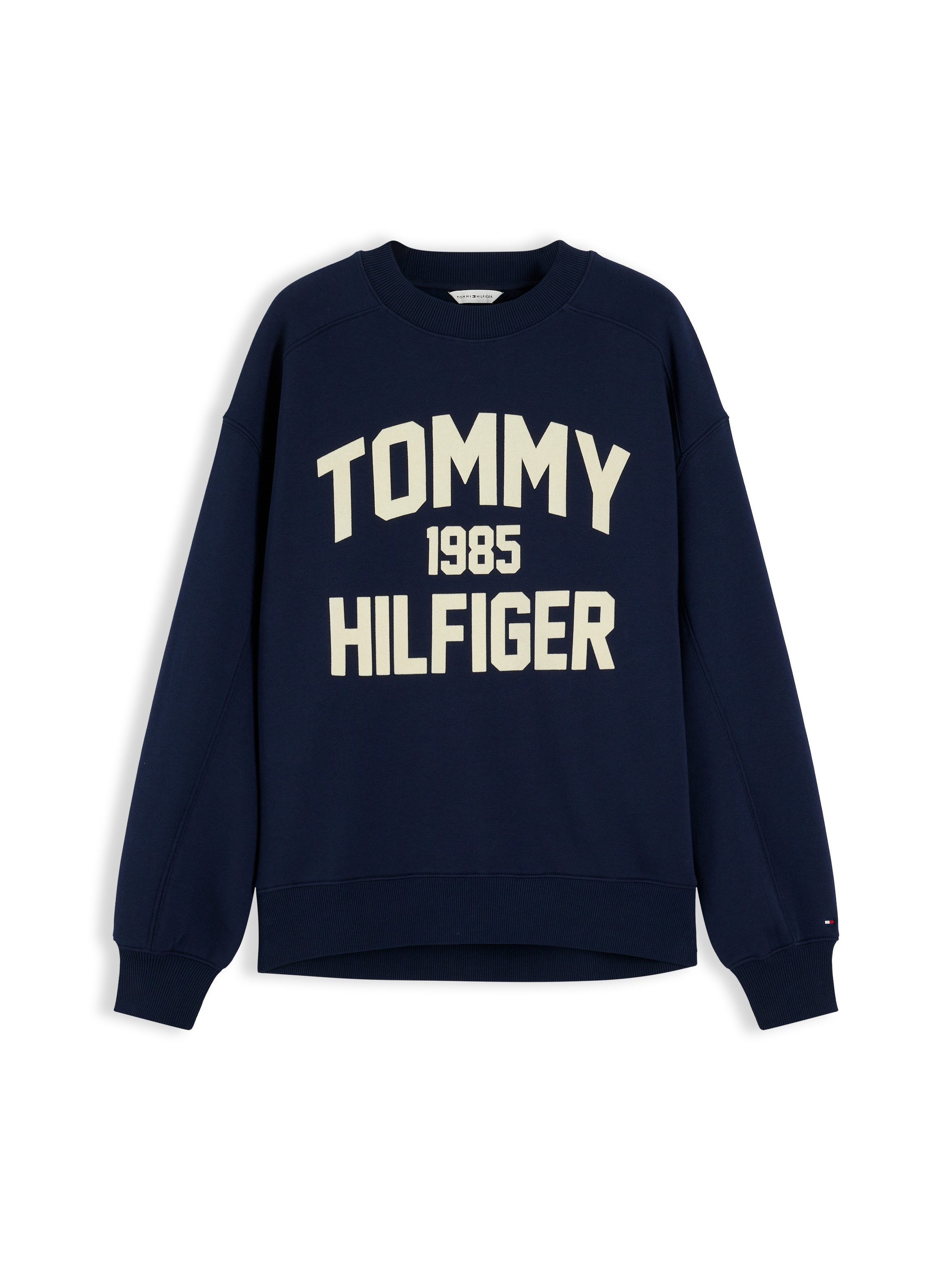 Tommy Hilfiger Sweatshirt VARSITY FLOCK RLXD SWT Baumwollmischung, relaxed fit – Bild 5 von 5