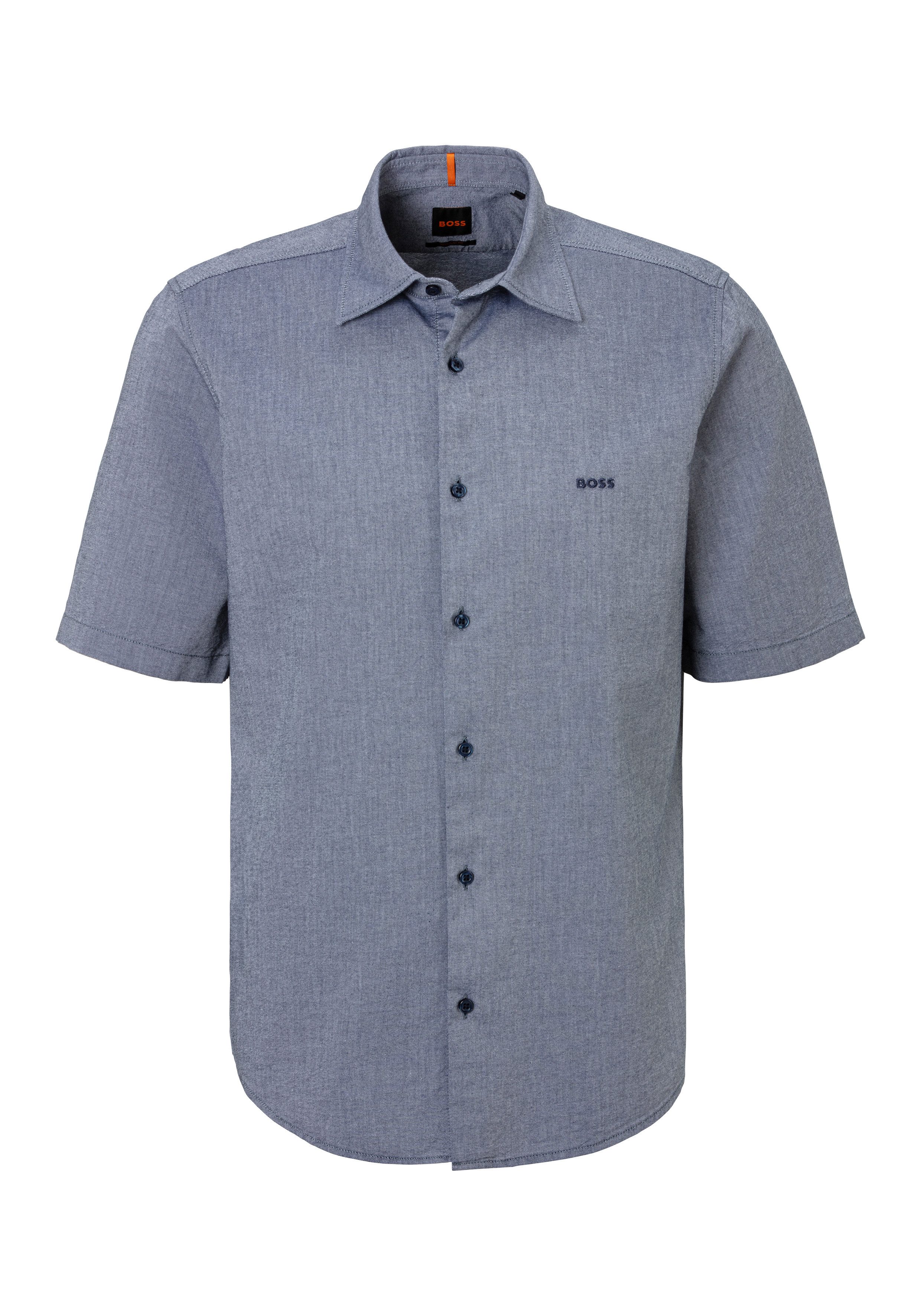 BOSS ORANGE Kurzarmhemd Rash mit tonigem Logo