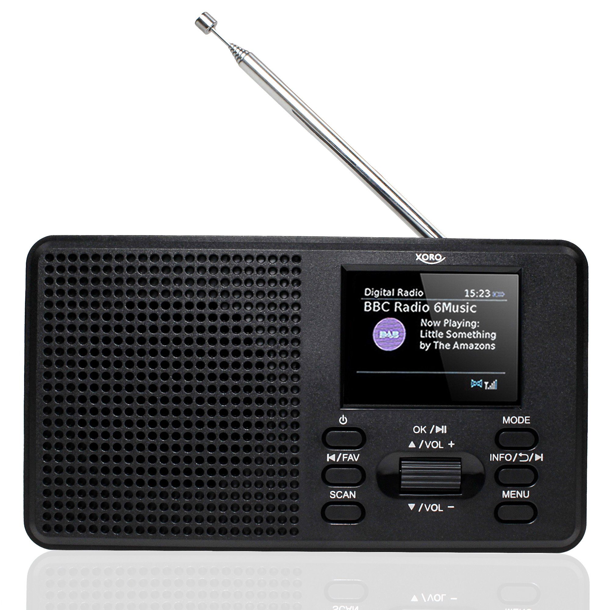 DAB+/UKW Bluetooth Speaker 142 Xoro XORO DAB 2.4" Farbdisplay Digitalradio Radioempfang (DAB)