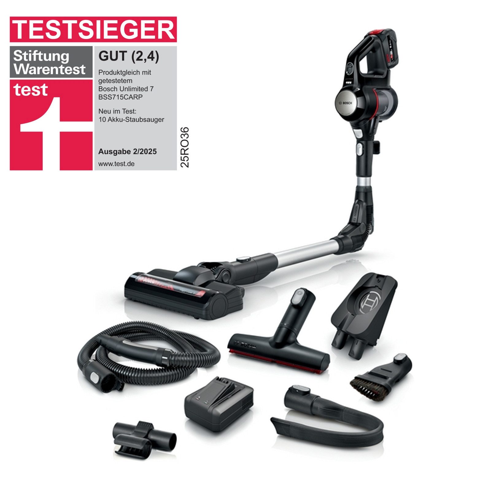 BOSCH Akku-Hand-und Stielstaubsauger BSS715FRSH, Wechselakkus